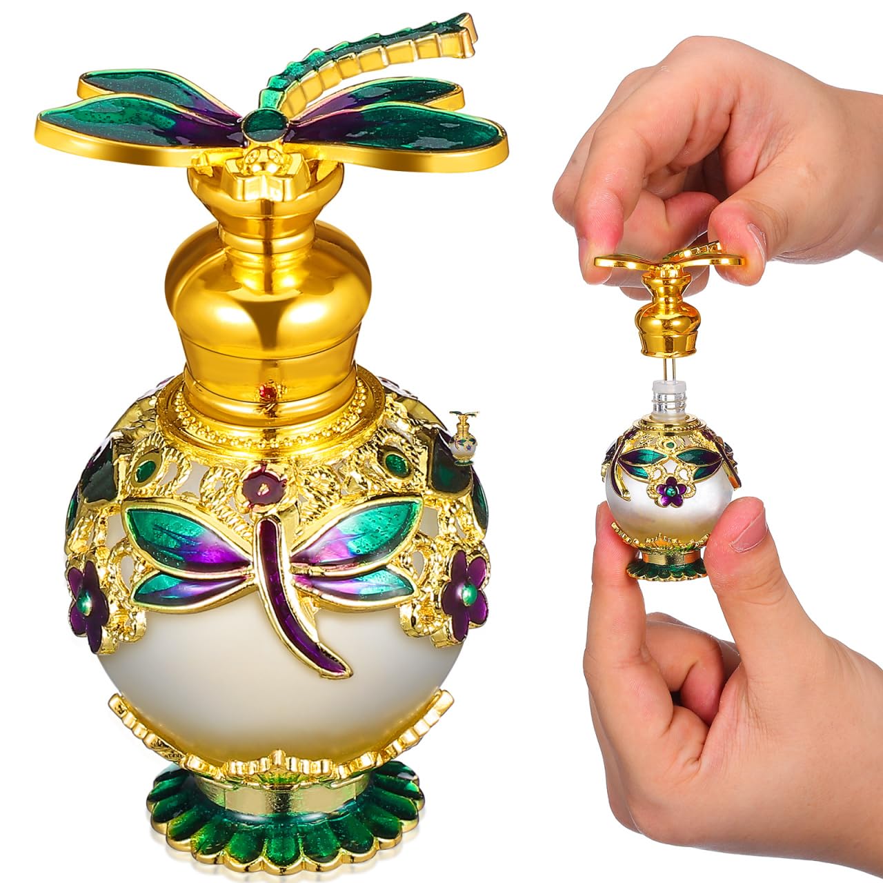 Healifty Refillable Glass Perfume Bottle Bottle for Essential Oil Aromatherapy Storage for Home Bedroom Bathroom Study 2.75 X 1.