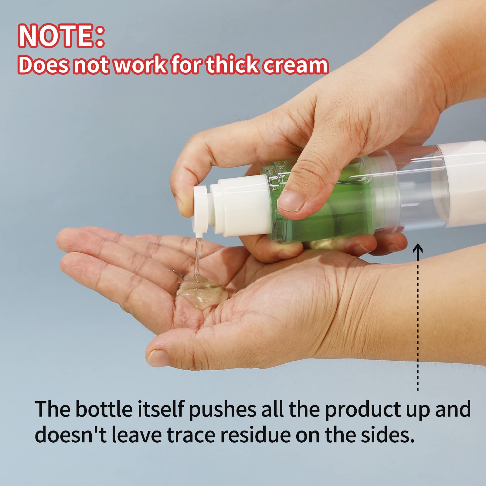 Longway 4 Oz 120Ml Clear Airless Cosmetic Cream Pump Bottle Travel Size Dispenser Refillable Containers/Foundation Travel Pump B