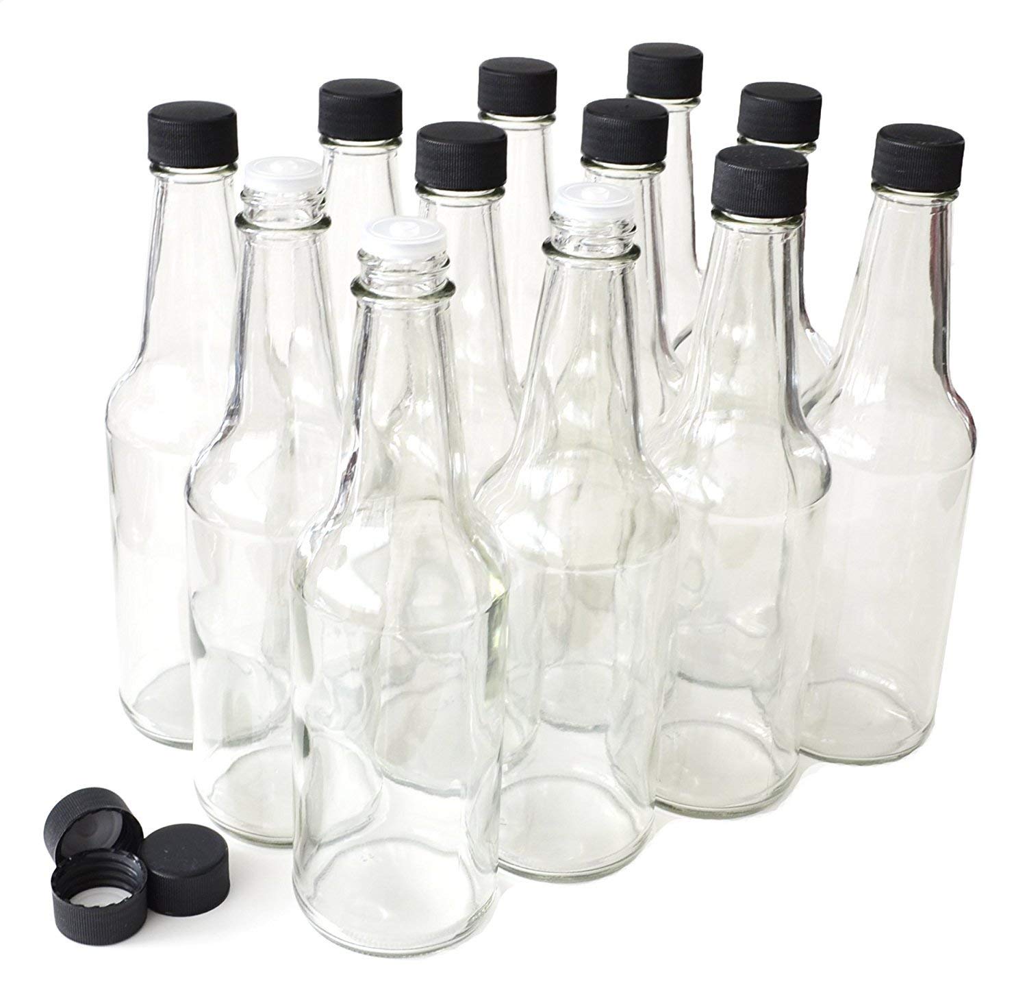 nicebottles - Hot Sauce Bottles, 10 Oz - 12 Pack
