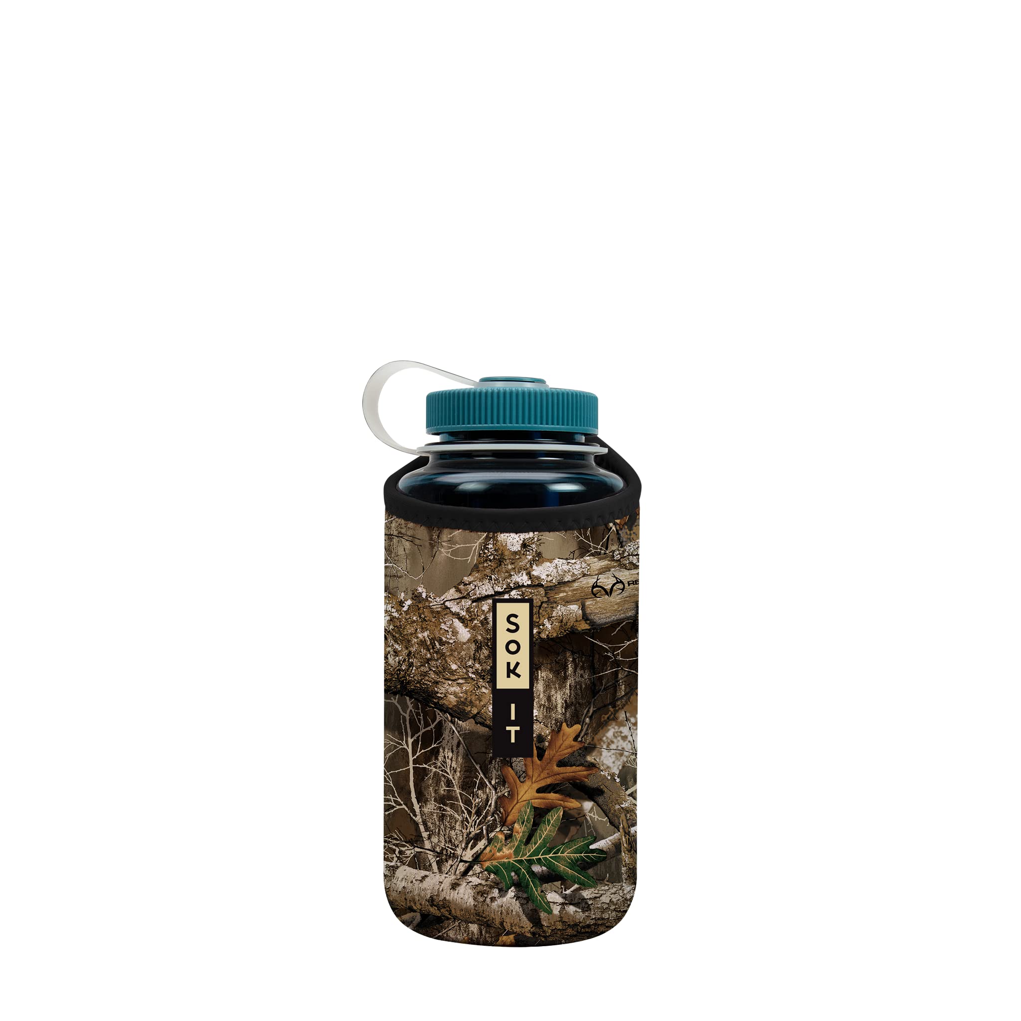 Sok It BotlSok Water Bottle Sleeve Insulated Neoprene Cover (RealTree Edge Camouflage, Fits 32oz Nalgene)