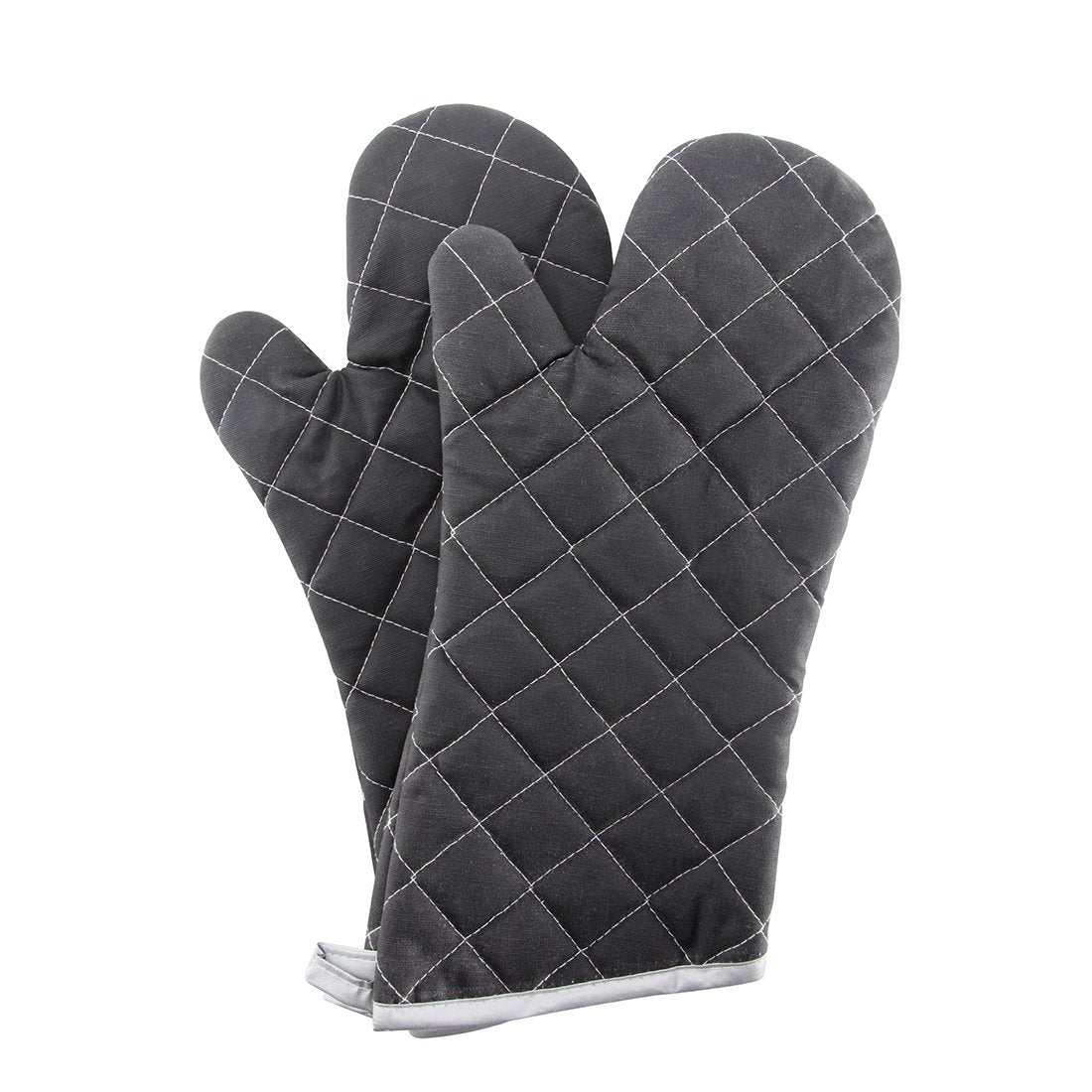 Oven Mitts Flame Retardant Mitts Heat Resistant to 425 F 15 Inch Black Color 2-Pack