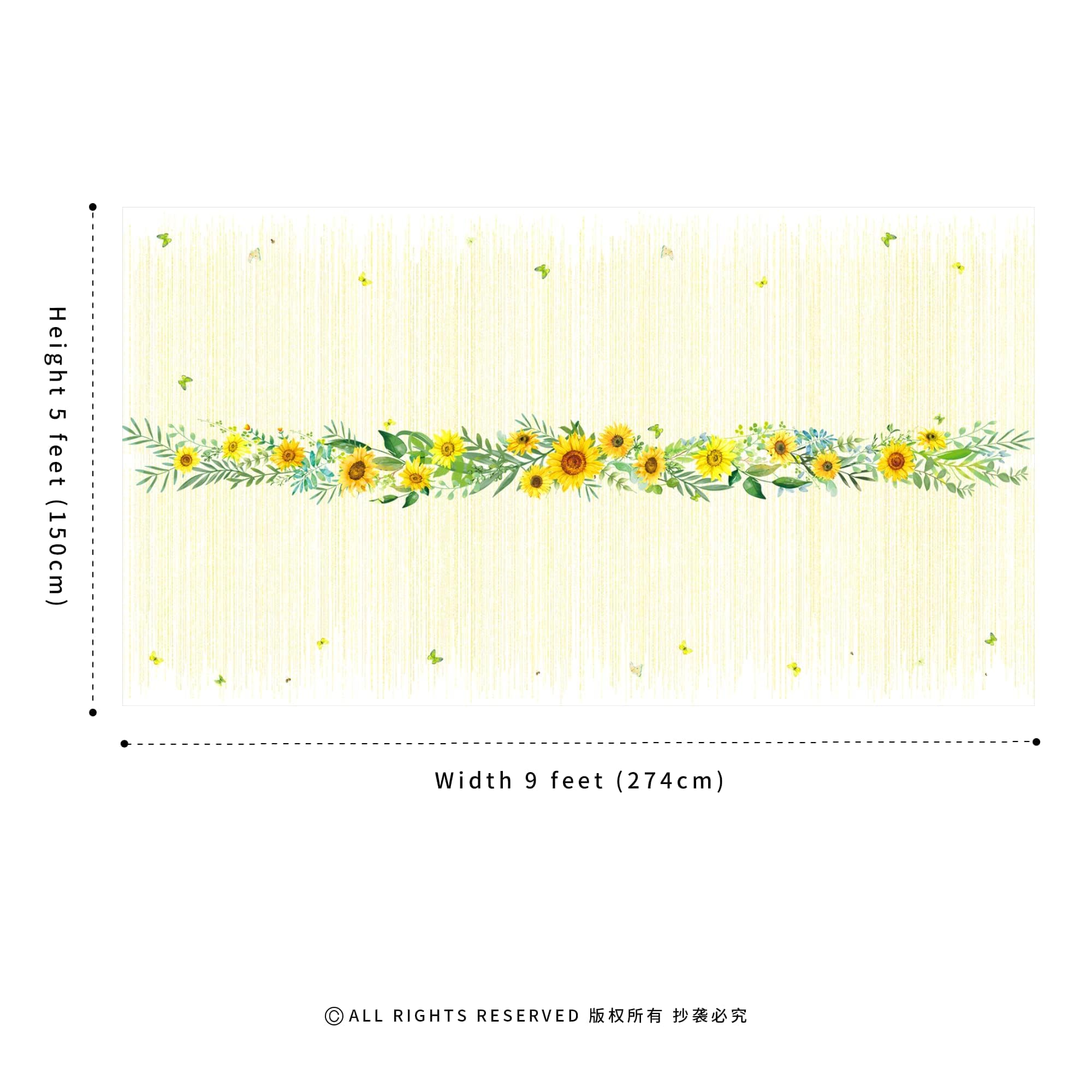 Cheerland 9X5 Ft Sunflower Tablecloth Rectangle Fall Theme Birthday Table Cover Sun Flower Baby Shower Decorations Retirement An