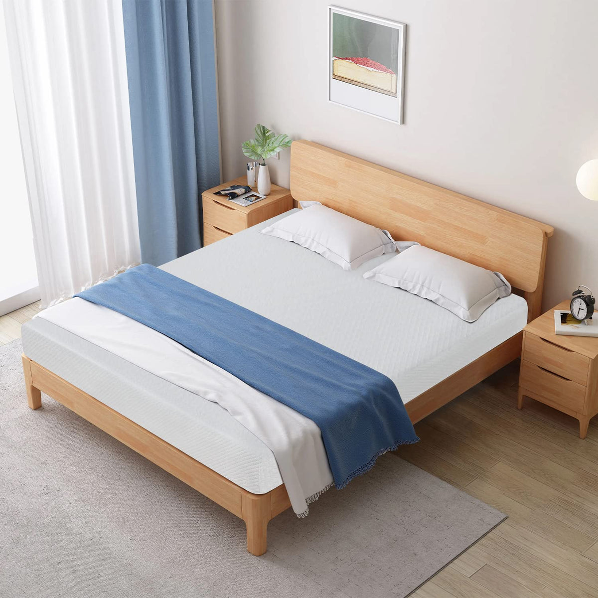 Memory Foam Mattress In A Box For Cool Sleep & Pressure Relief Medium Firm Mattresses Certipur-Us Certified Pressure Relieving (