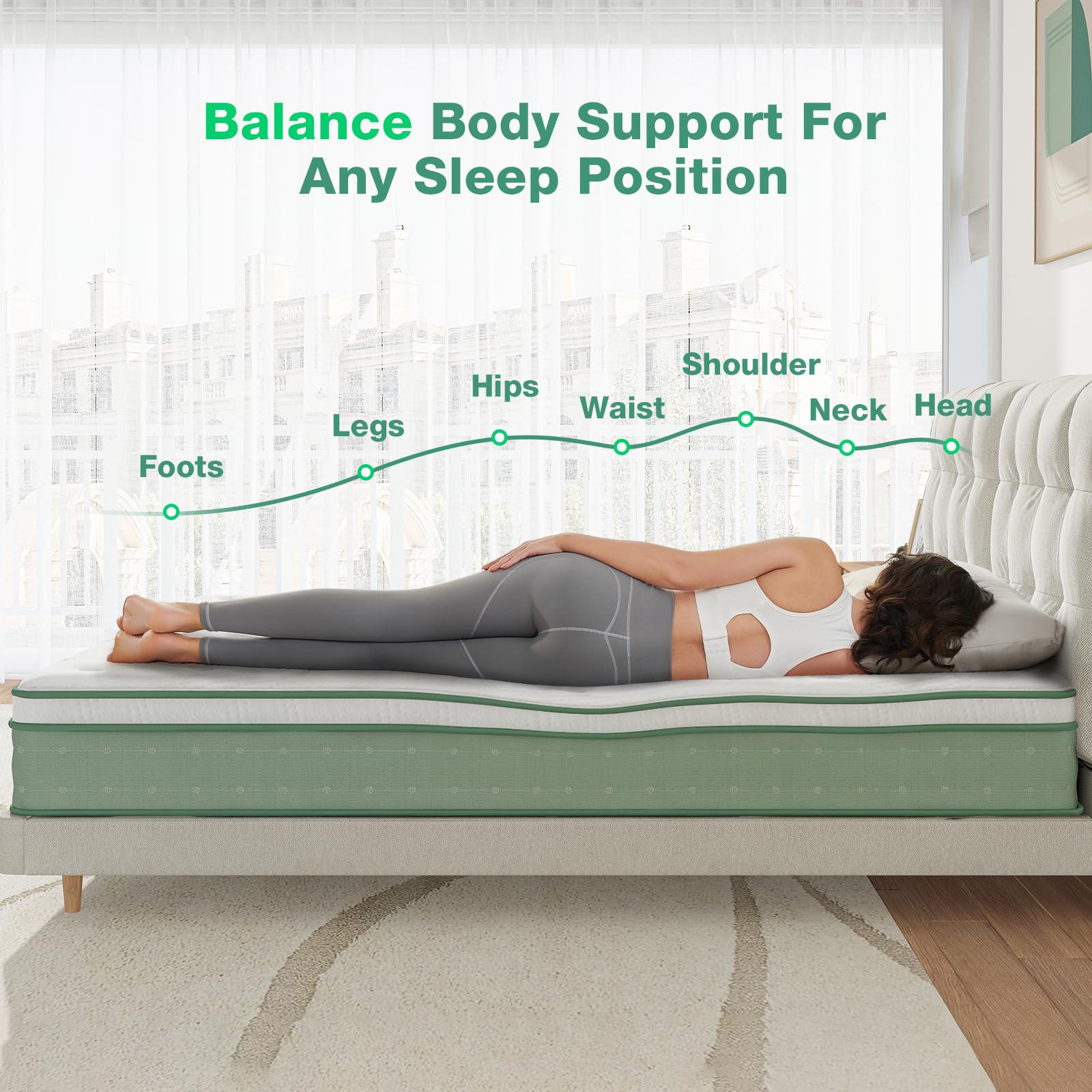 Novilla Twin Mattress, 10 Inch Hybrid Mattress In A Box, Gel Inflation Memory Foam With Pocket Coils Innerspring For A Cozy Nigh