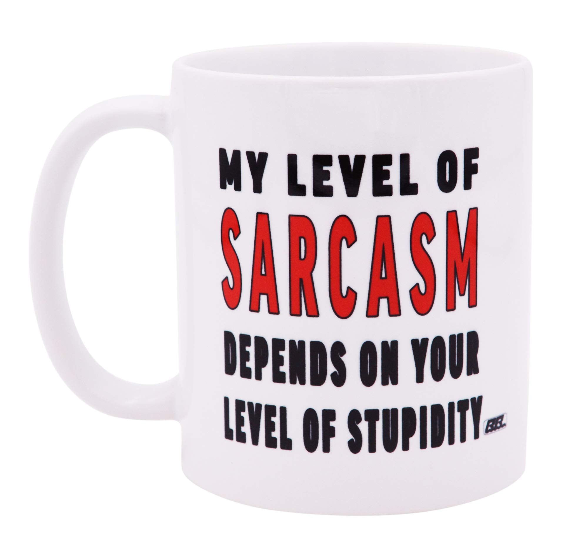 Rogue River Tactical Sarcastic Funny Coffee Mug My Level of Sarcasm Novelty Cup Great Gift Idea For Employee Boss Coworker