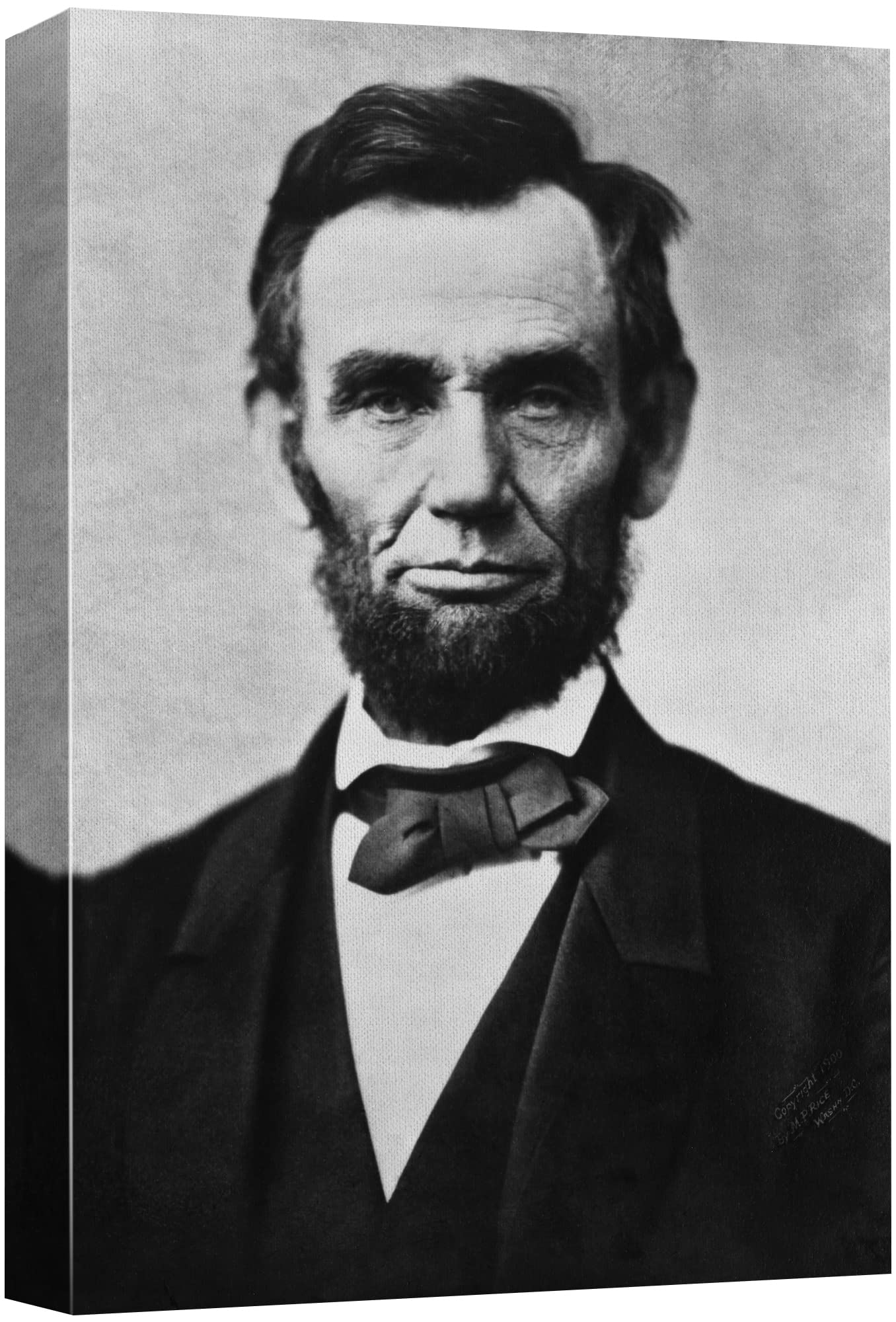 Wall26 Canvas Print Wall Art Portrait Of Abraham Lincoln People Pop Culture Historical Realism Famous Closeup Colorful Multicolo