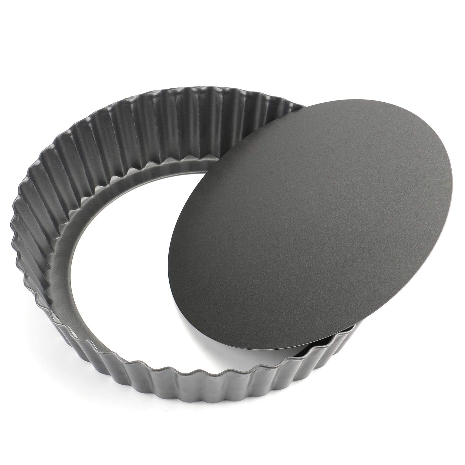 Tosnail 9.5'' X 2'' Nonstick Tart Pan Quiche Pan Pie Pan With Removable Bottom