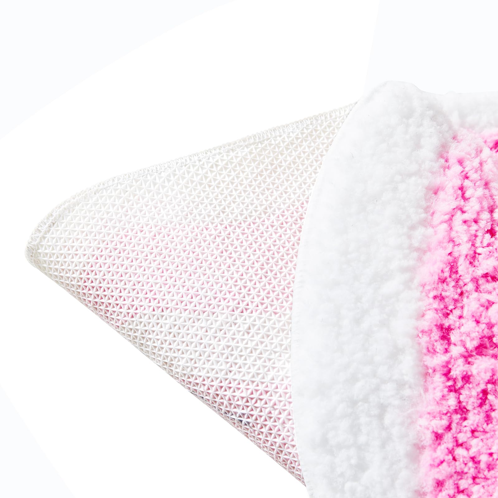 Estmy Cute Pink 3Ft Round Rug For Bathroom Bedroom Dorm Kitchen Non Slip Washable, Happy Face Boho Trippy Aesthetic Funky Hippie