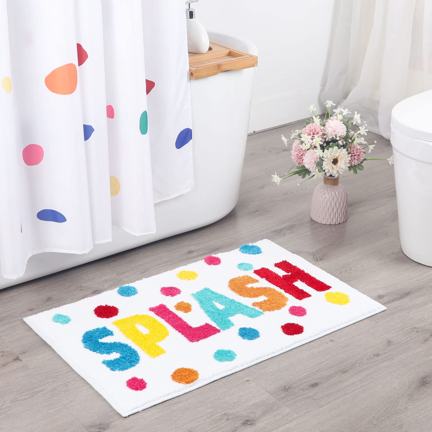 Haiwaoo Bathroom Rugs Mat,17''  24'' Kids Bath Rugs,Soft And Absorbent,Machine Wash/Dry, Bath Mats For Bath Room,Floor,Tub,Showe