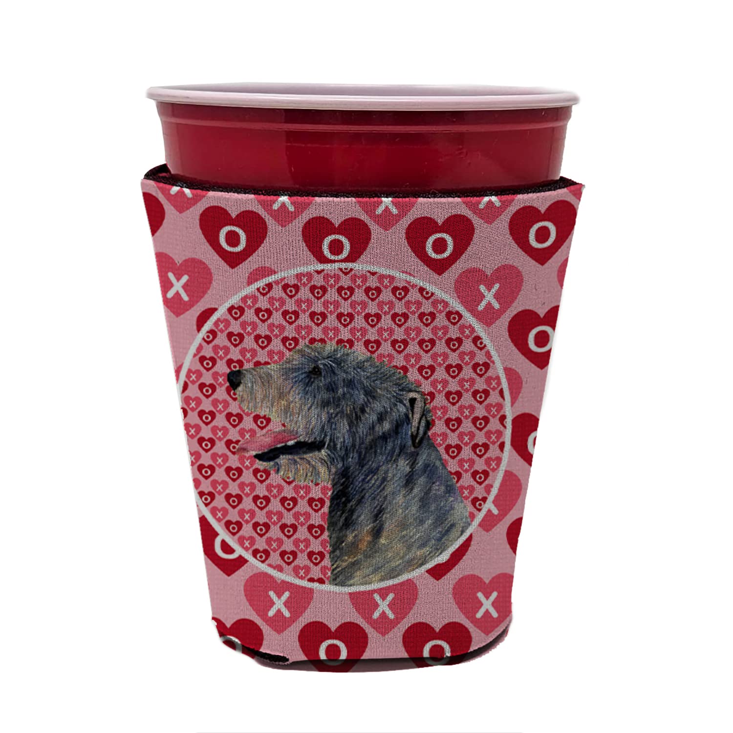 Irish Wolfhound  Red Solo Cup Beverage Insulator Hugger