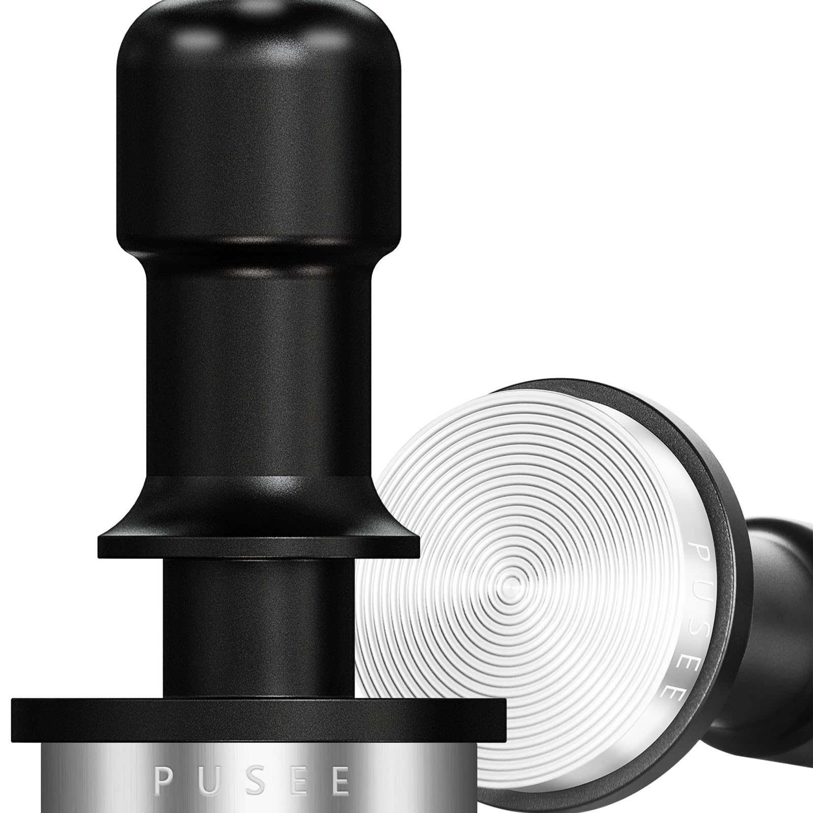 Pusee 58Mm Espresso Coffee Tamper,Premium Calibrated Espresso Tamper 30Lb Coffee Tamper With Spring Loaded,100% Stainless Steel