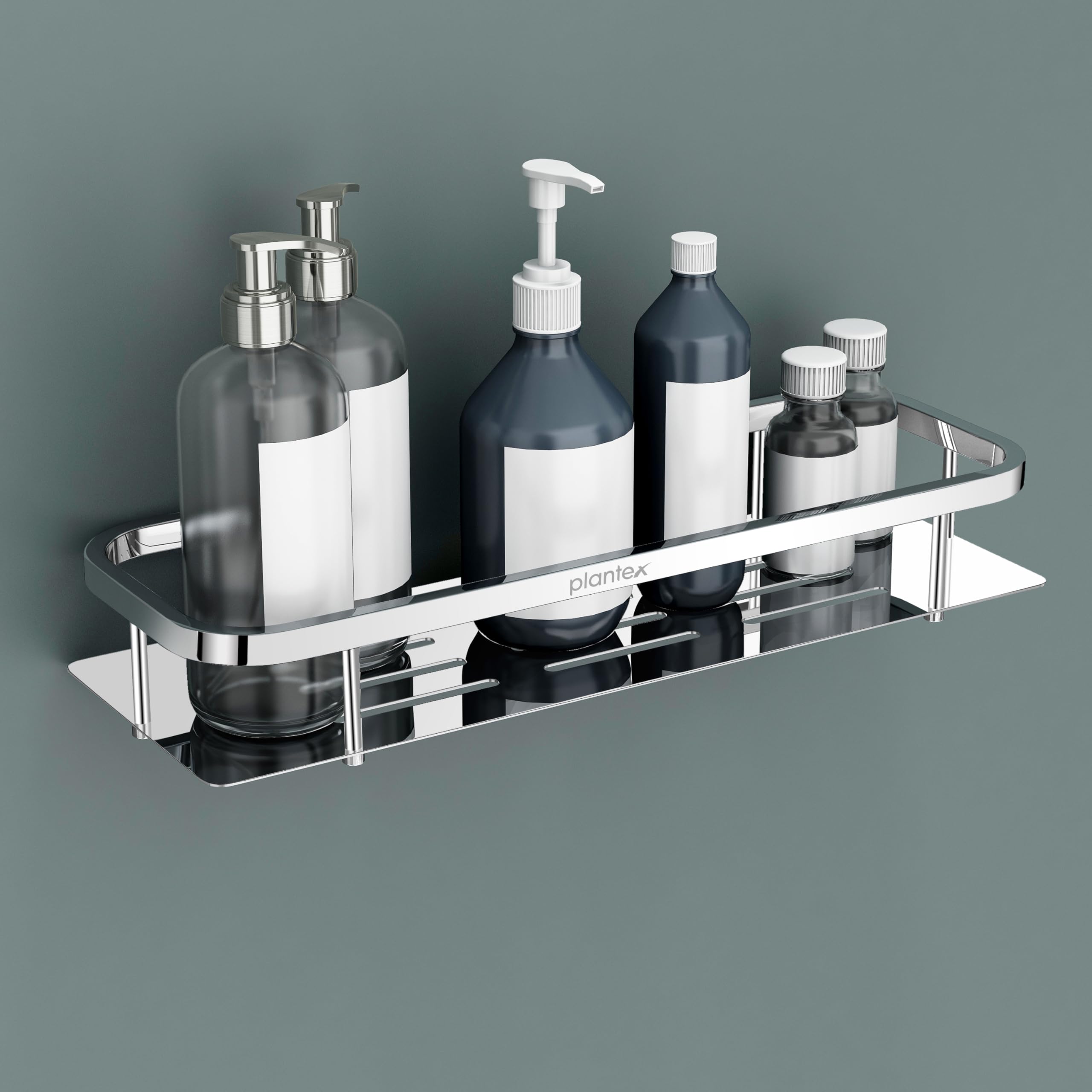 Plantex 304 Grade Stainless Steel Bathroom Shelf For Wall/Storage Shelves For Kitchen/Wall Mounted Bathroom Organizer (15X5 Inc