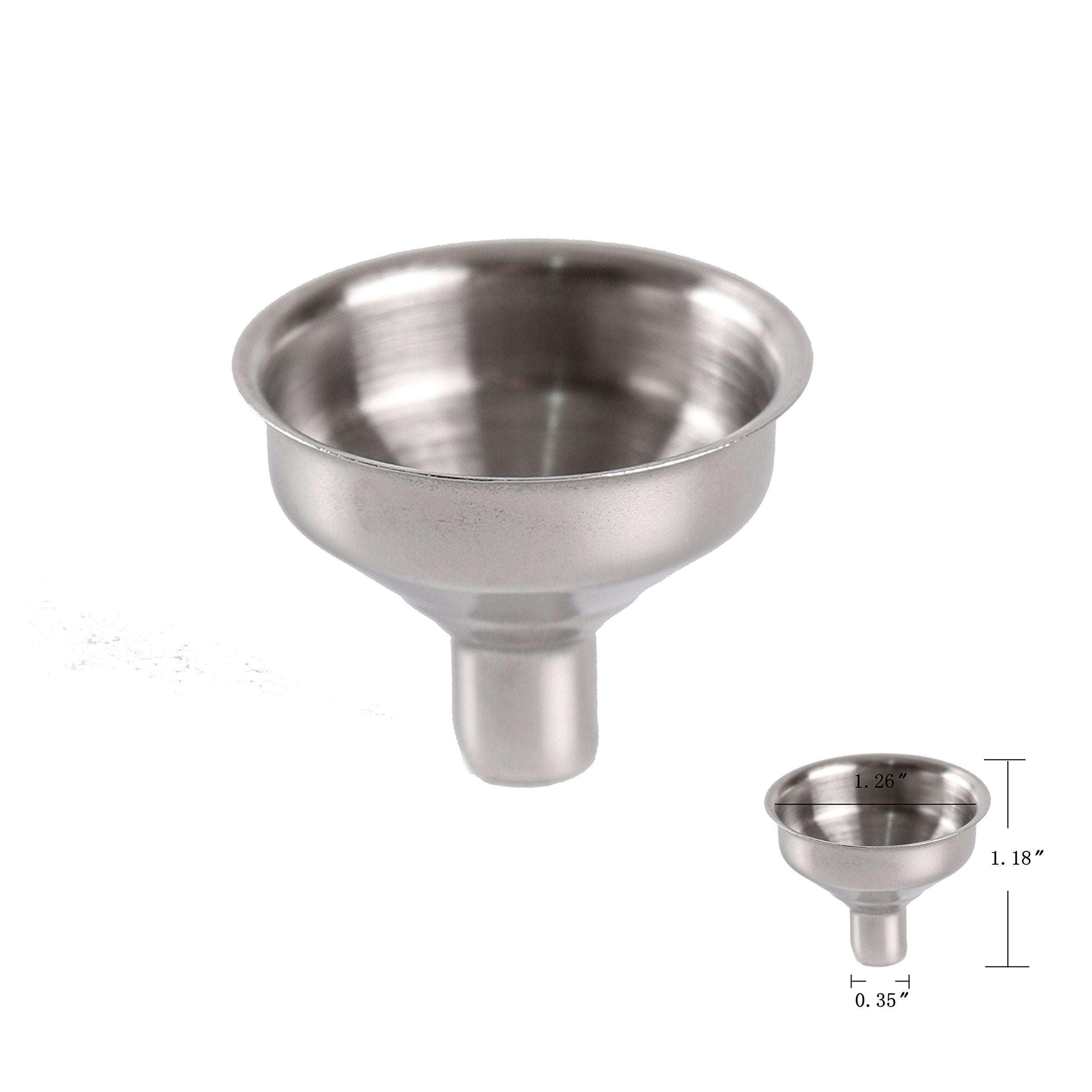 Mirenlife Stainless Steel Mini Funnel for Essential Oil Bottles/Flasks - Pack of 50