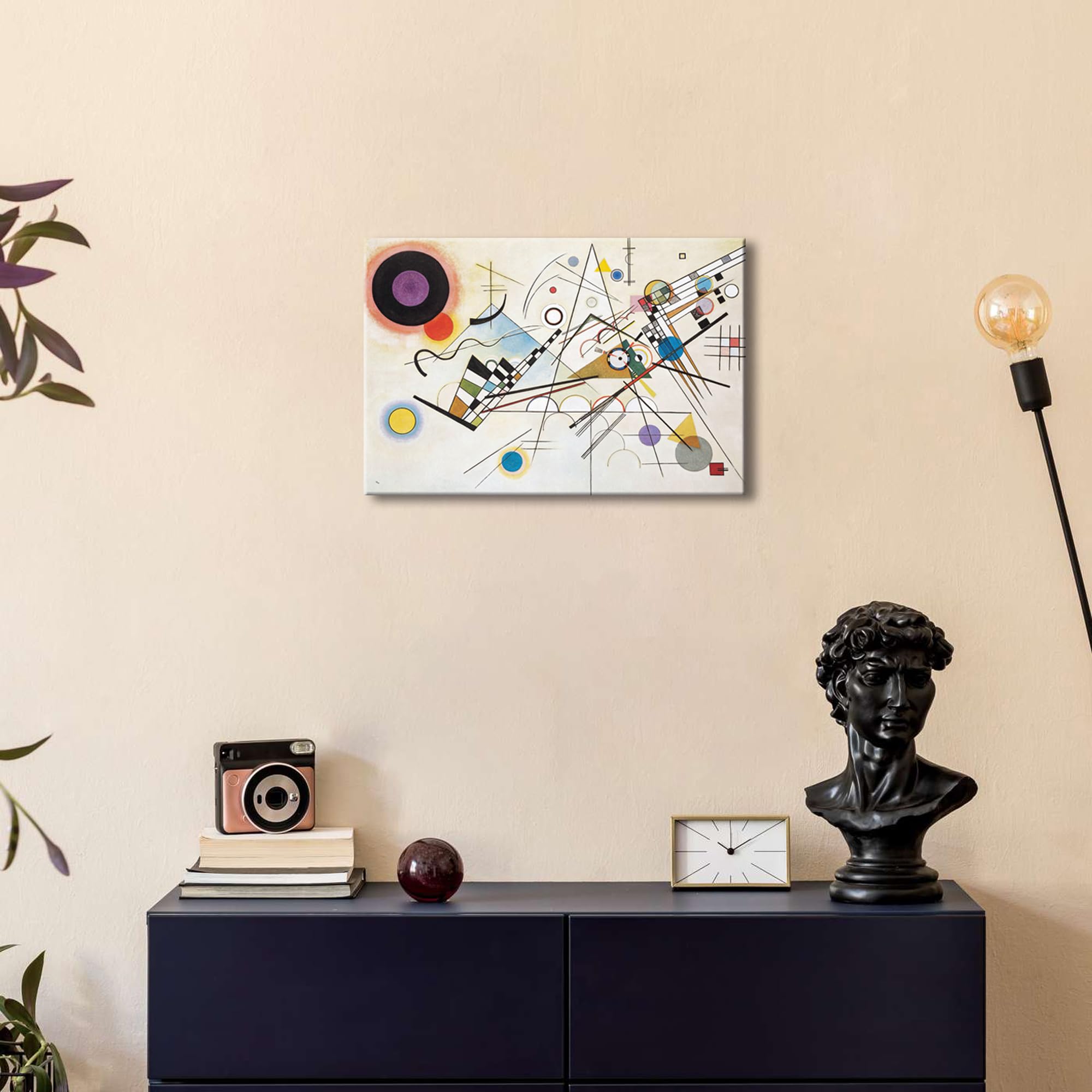 Wieco Art Canvas Wall Art Wassily Kandinsky Composition Viii Picture Print of Famous Paintings Canvas Prints Abstract Wall Art for Living Room Home Decor and Wall Decorations