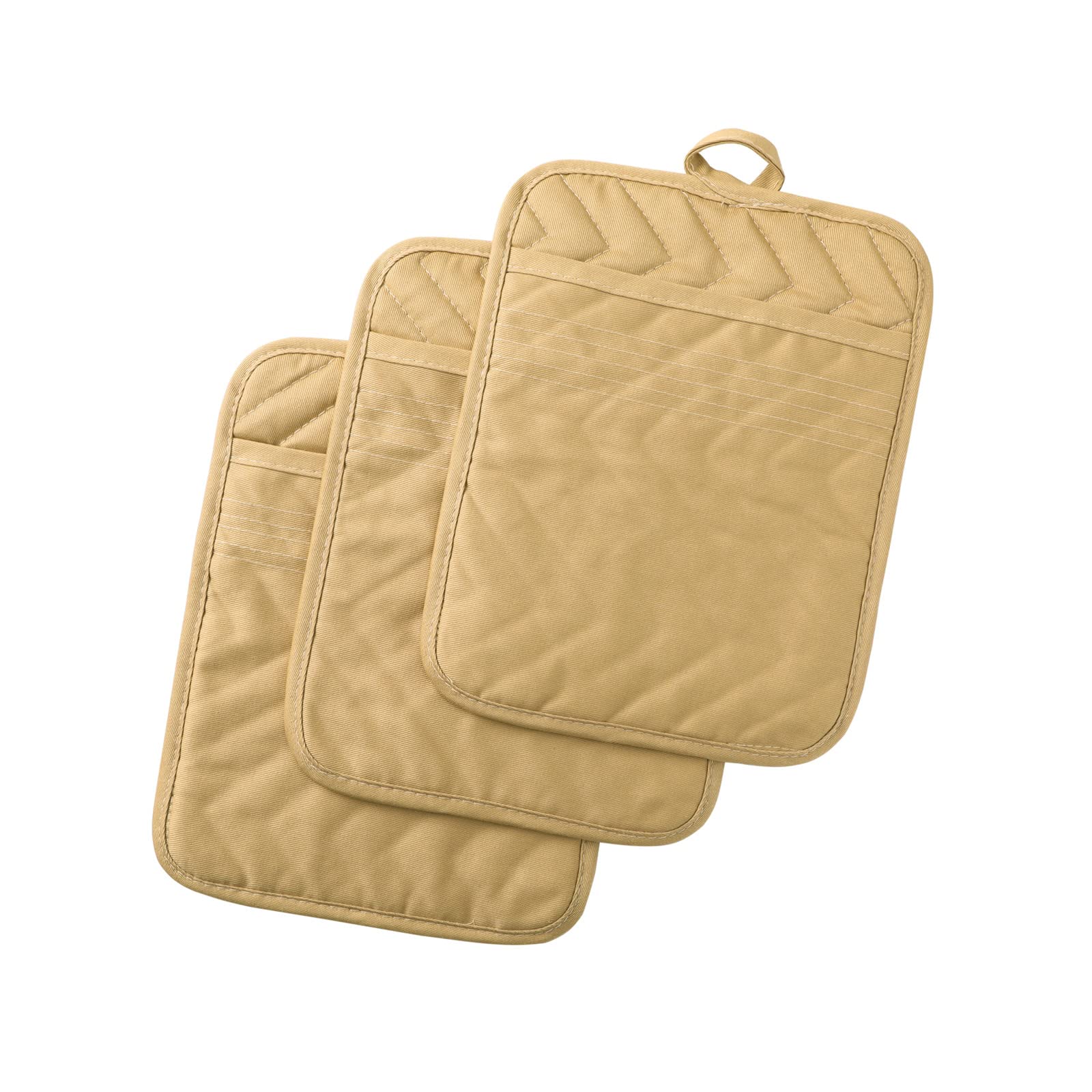 Anyi Pot Holders And Oven Mitts 7'' X 9'' Heat Resistant Cotton Pocket Pot Holder Set Feature Of Non Slip Kitchen Hot Pad Oven M