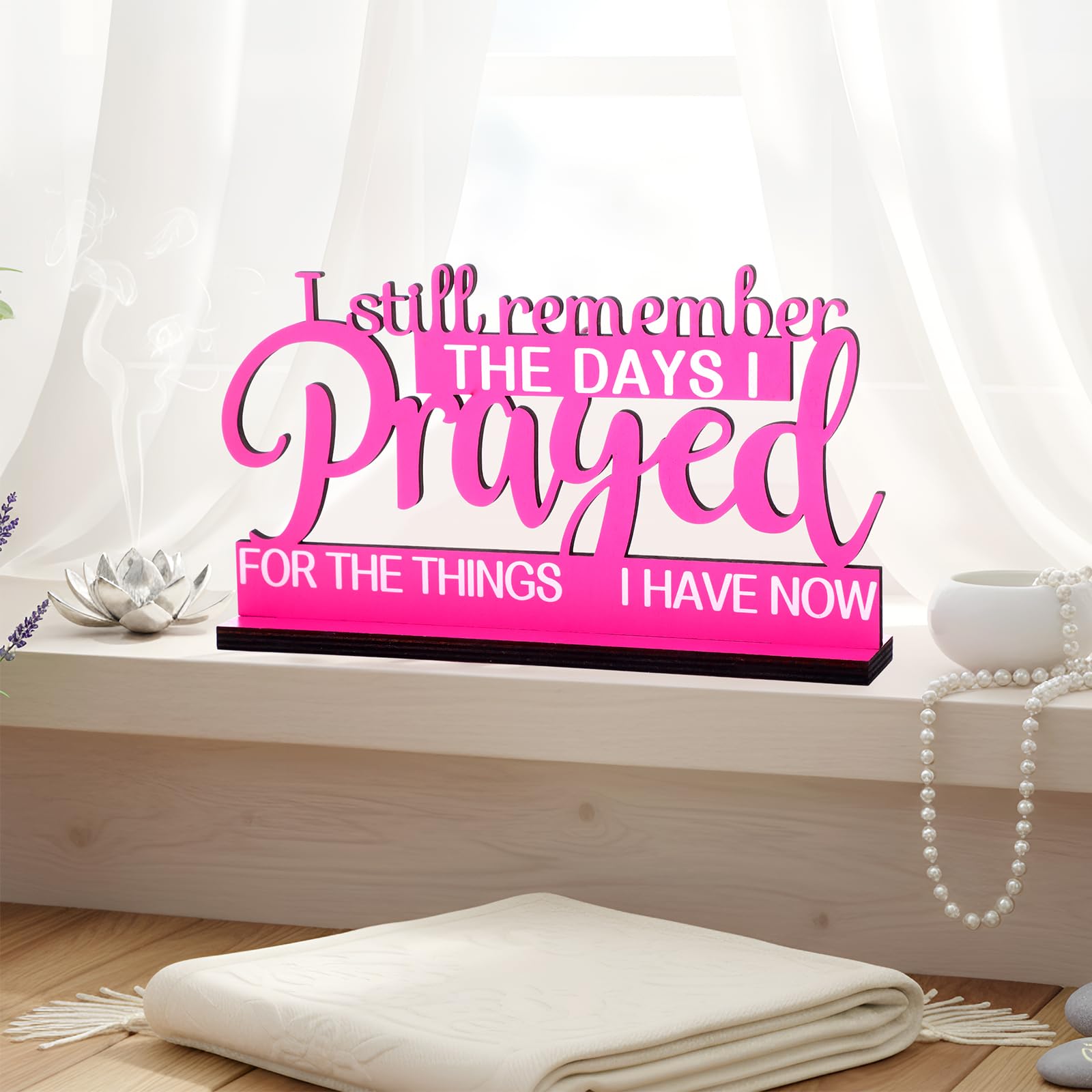 Jetec I Still Remember The Days I Prayed Sign Inspirational Table Blessed Signs Motivational Decor Farmhouse Table Home Centerpi