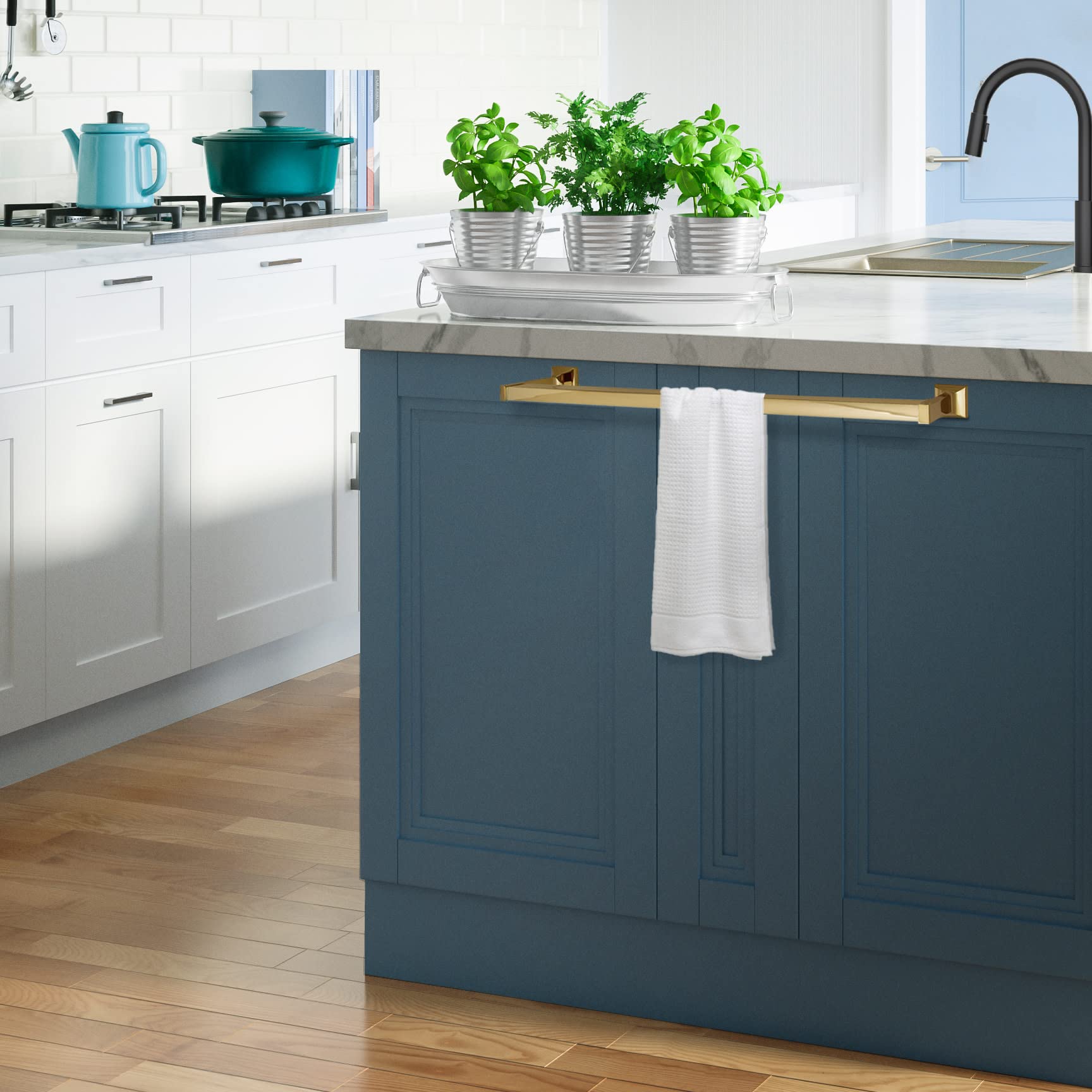 Design House 533273 Millbridge 24-Inch Towel Bar, Polished Brass