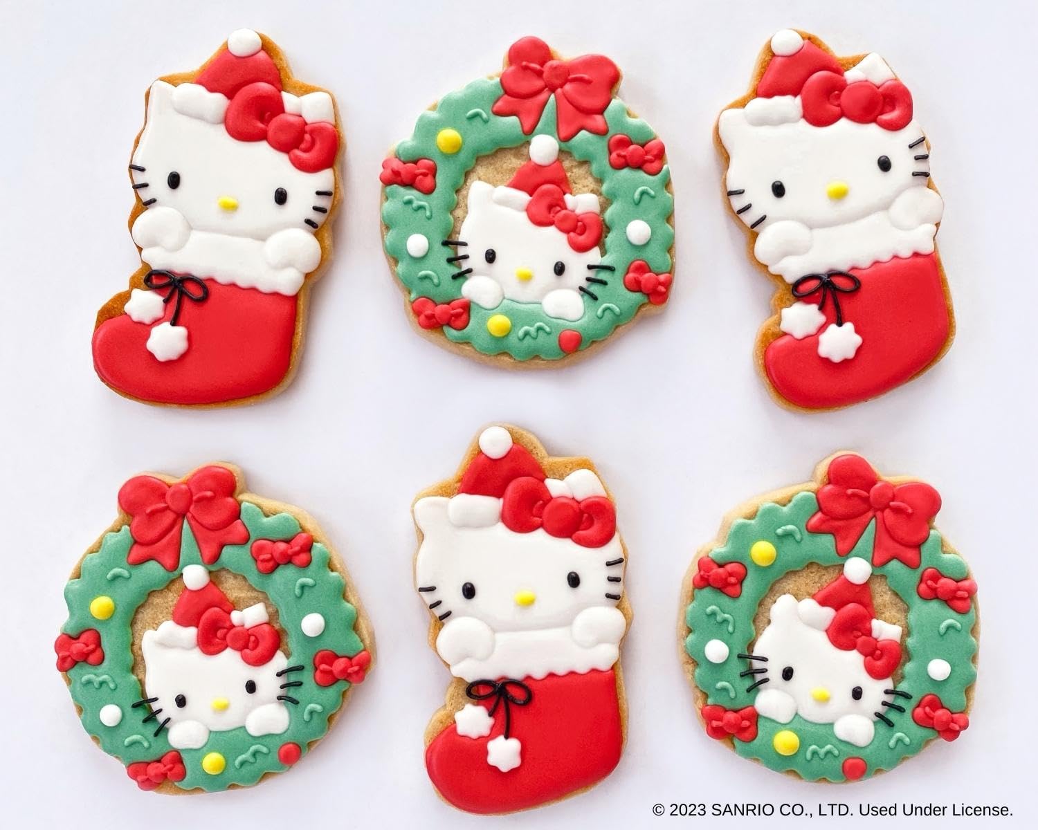 Handstand Kitchen Hello Kitty Holiday Cookie Party Set With Cookie Stamps, Frosting Bag, Spatula And More