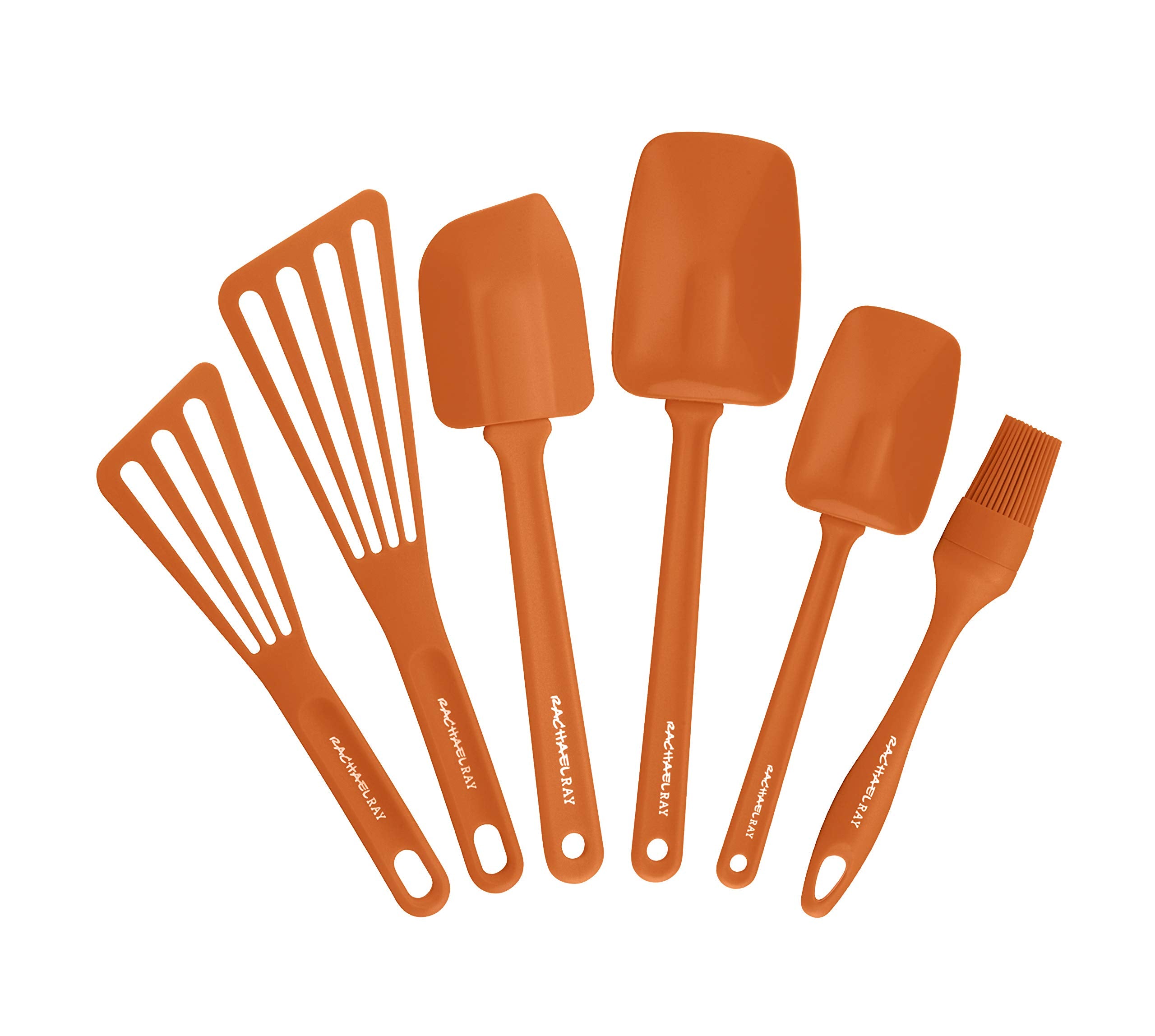 Rachael Ray Tools & Gadgets 6-Piece Nylon Tool Set, Orange, 10 Inches, Large