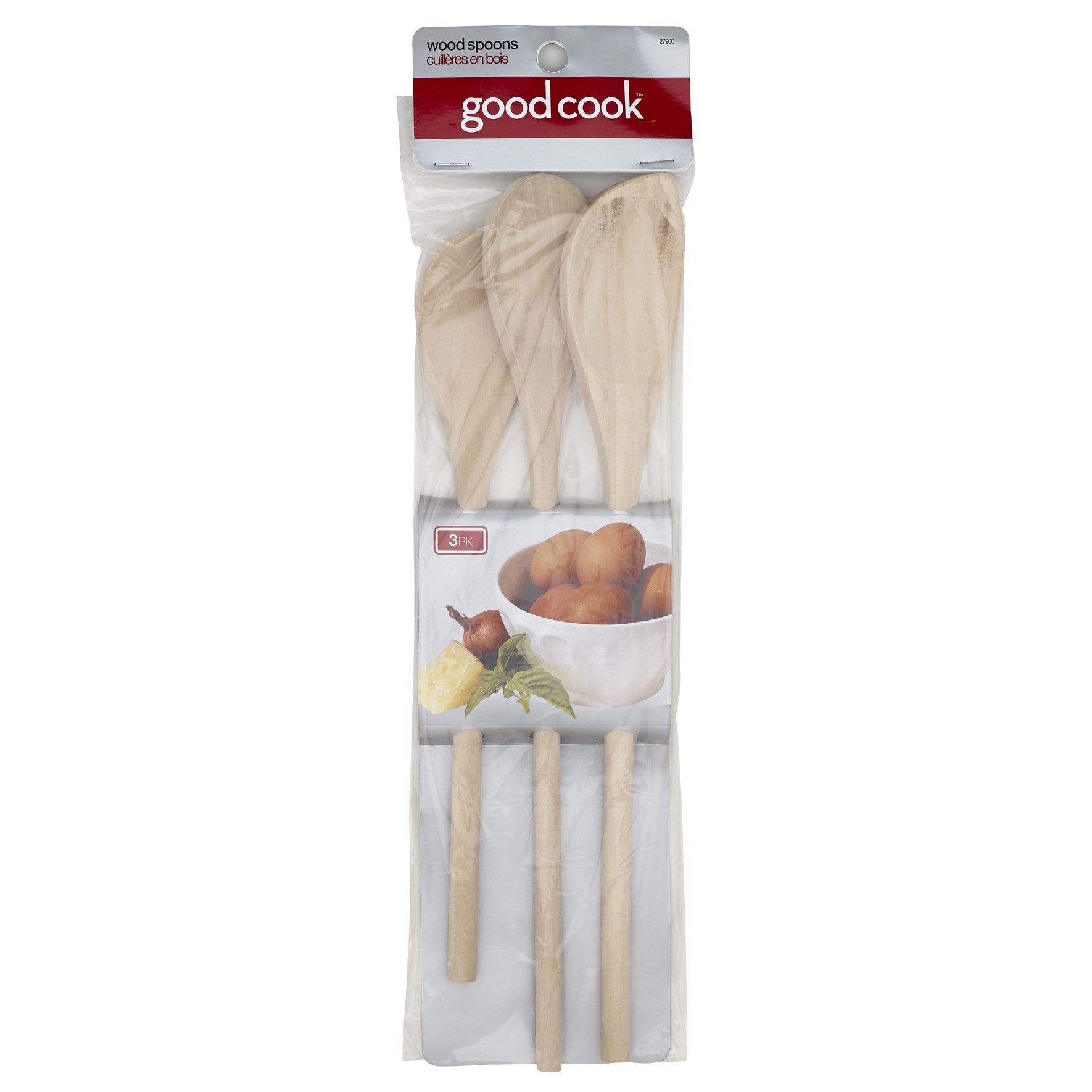 GoodCook Natural Wooden Spoons, Brown, Model TRVAL6783, Durable Kitchen Utensils, Eco-Friendly Wood
