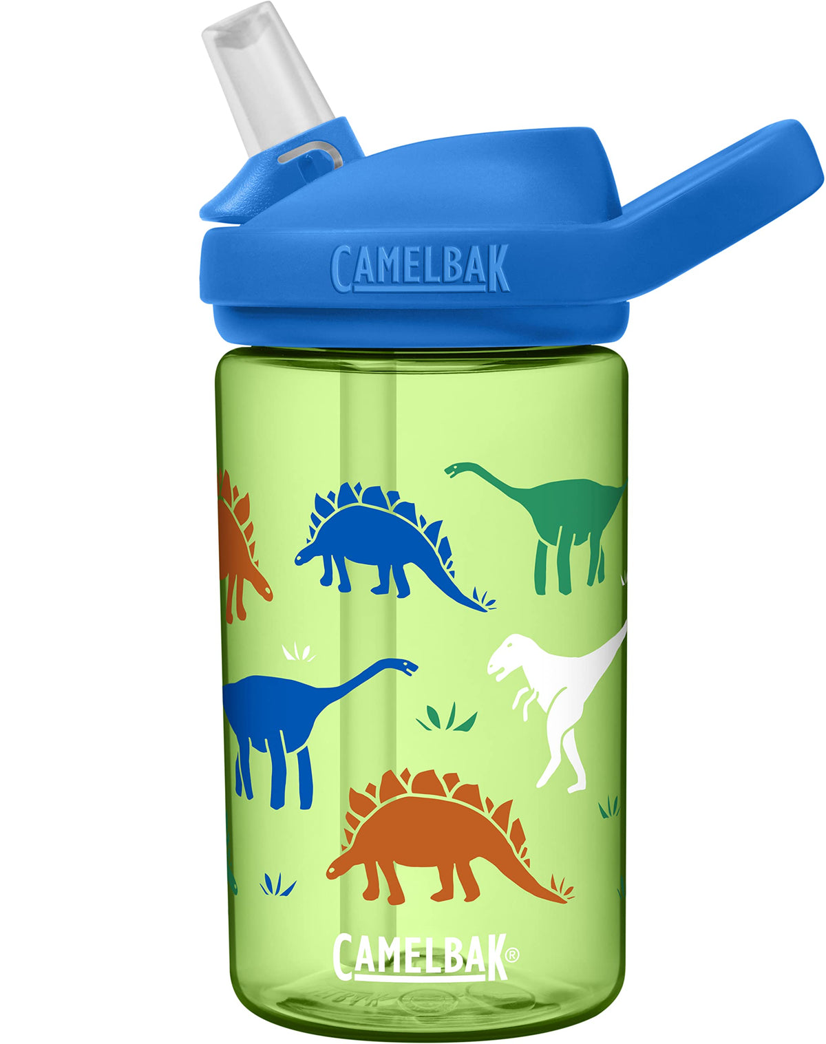 Camelbak Eddy+ 14Oz Kids Water Bottle With Tritan Renew - Straw Top, Leak-Proof When Closed, Dinorama