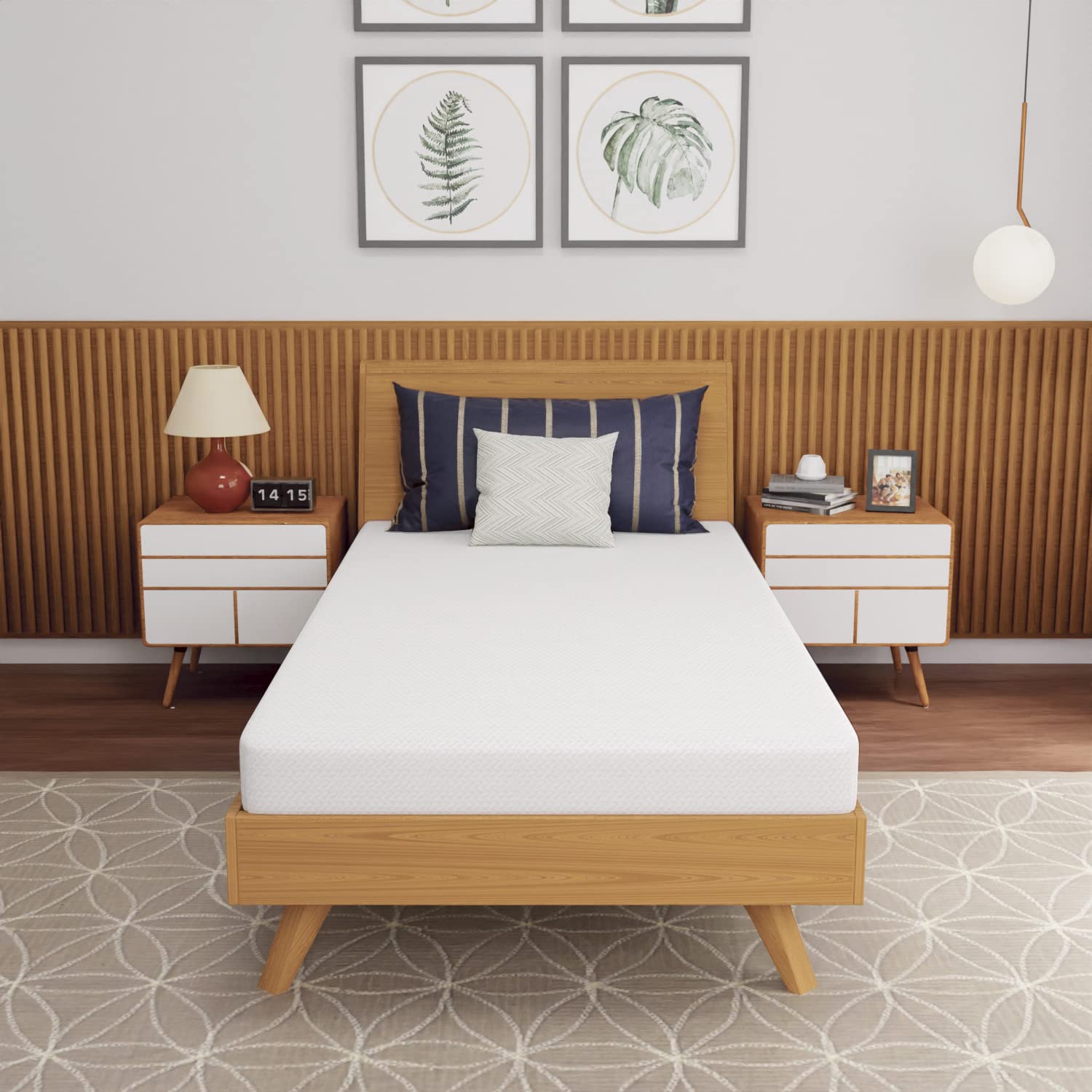 Paylesshere 5 Inch Memory Foam Mattress/Cooling Gel Bamboo Charcoal Infused Mattress/Medium Firm Mattresses/Certipur-Us Certifie