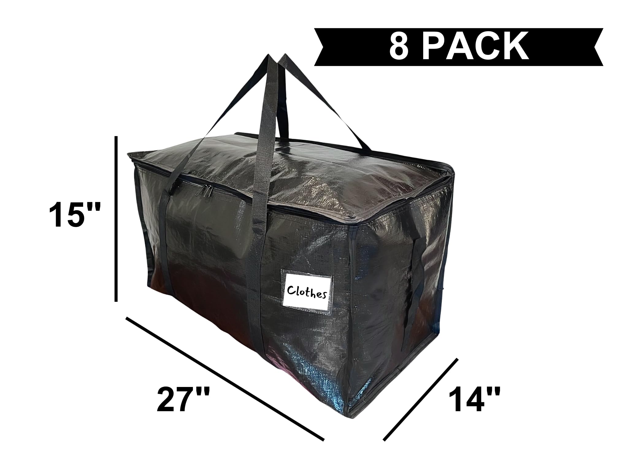 Bag-That! 8 Moving Bags Heavy Duty Extra Large Stronger Handles Wrap Storage Packing Bags Totes Moving Supplies