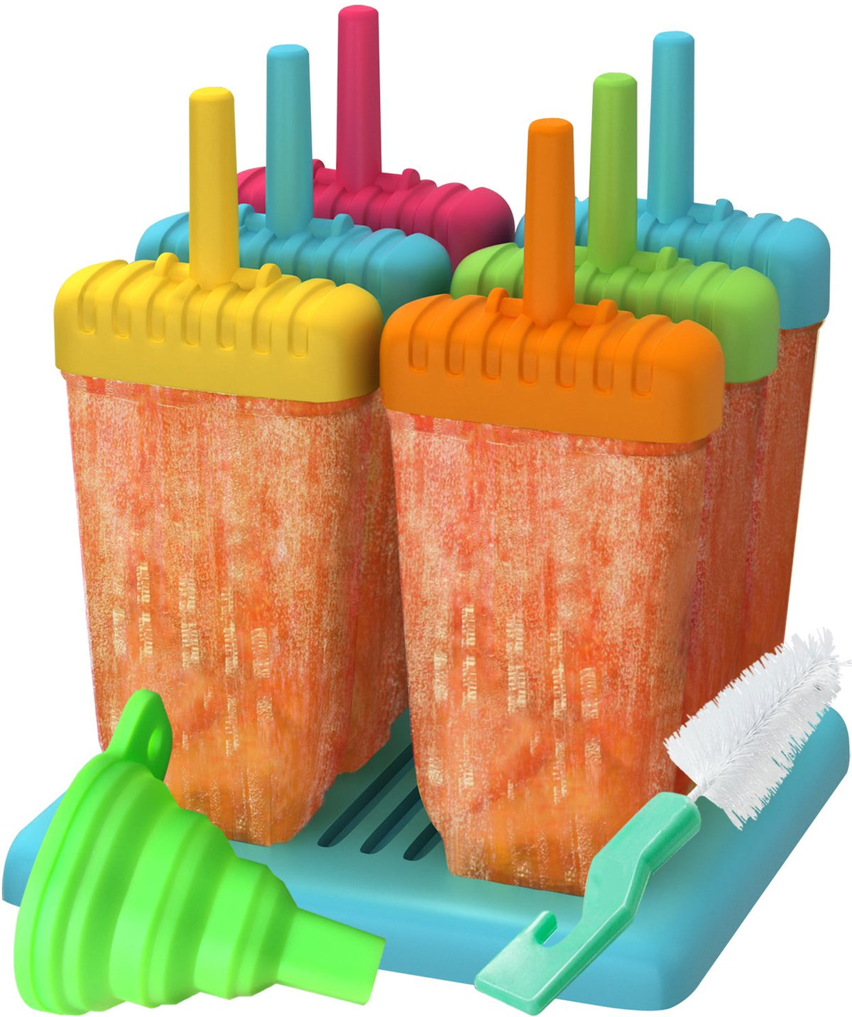 Popsicles Molds, Ozera Set Of 6 Reusable Ice Pop Molds Easy Release Popsicle Maker Molds Cream Popcical Molds For Homemade Popsi