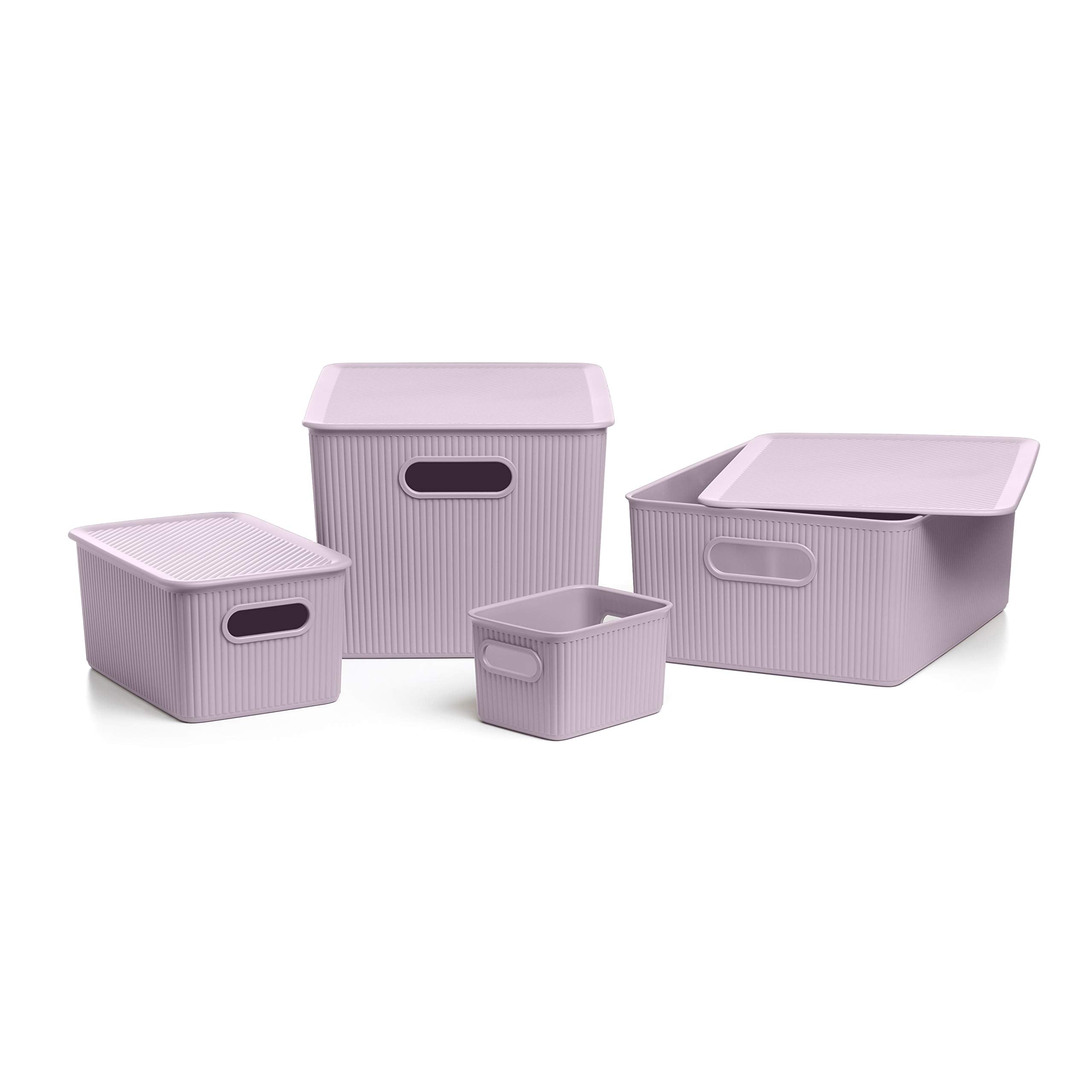 Tatay Baobab Multipurpose Large Storage Basket  Lilac  294 X 385 X 16