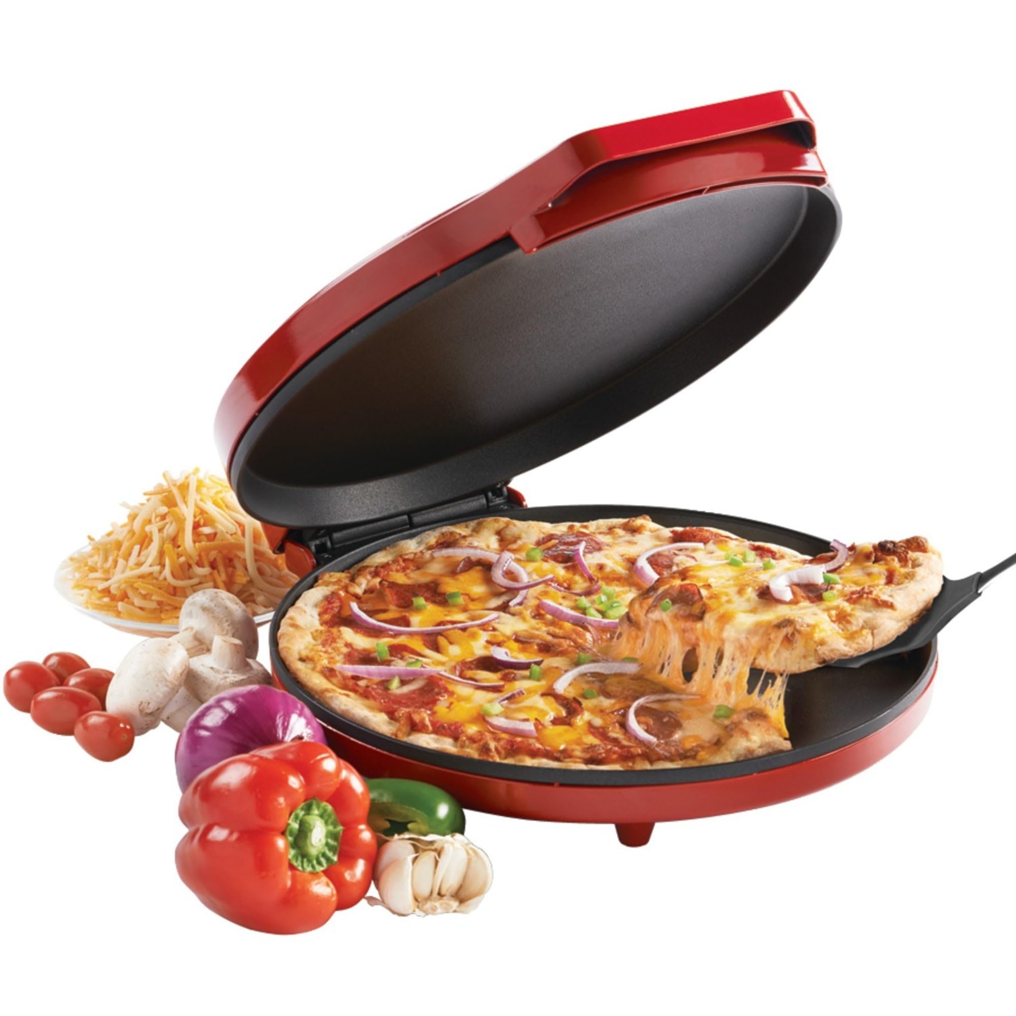 Betty Crocker Countertop Pizza Maker  1440-Watt Pizza Maker Machine for Home  BC-2958CR