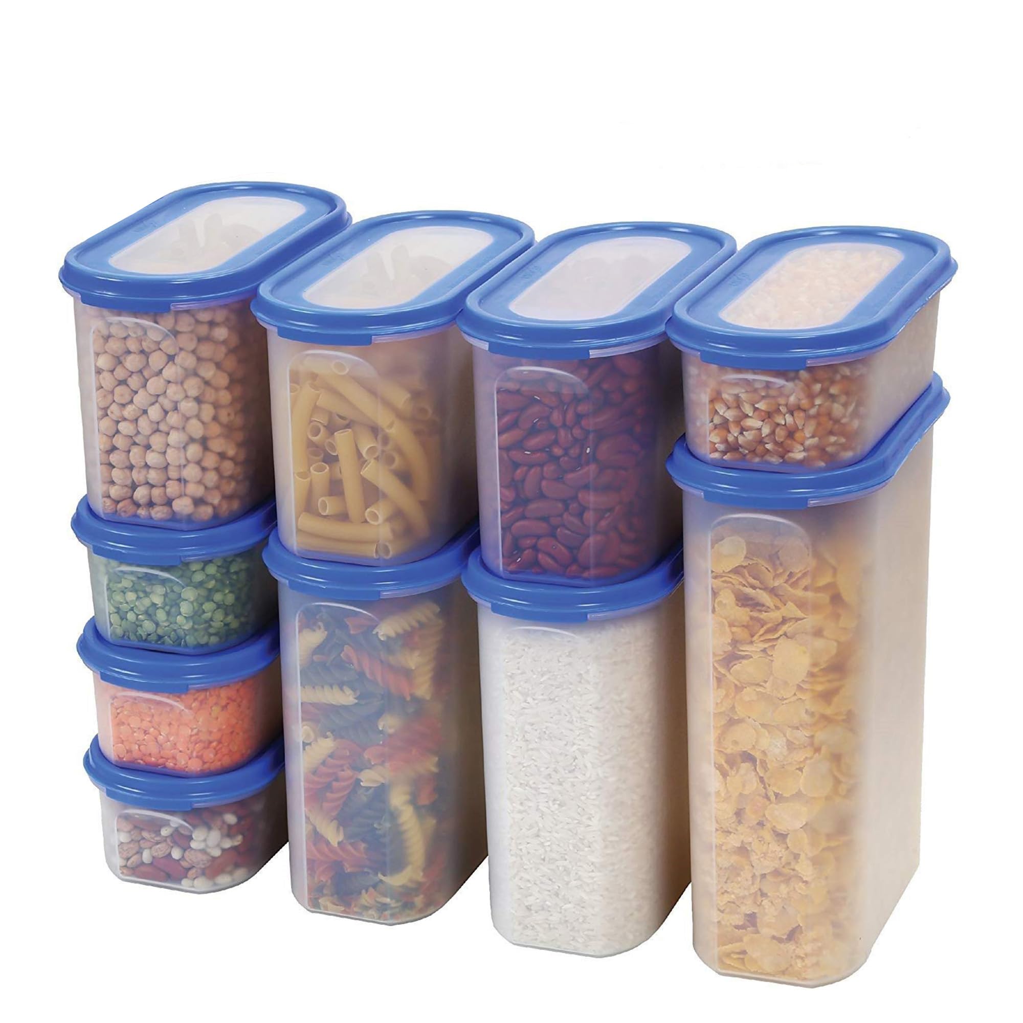 Milton Stacko 360 Modular Containers Set Of 10 (4 X 500Ml, 3 X 1.1L, 2 X 1.7L & 2.3L)