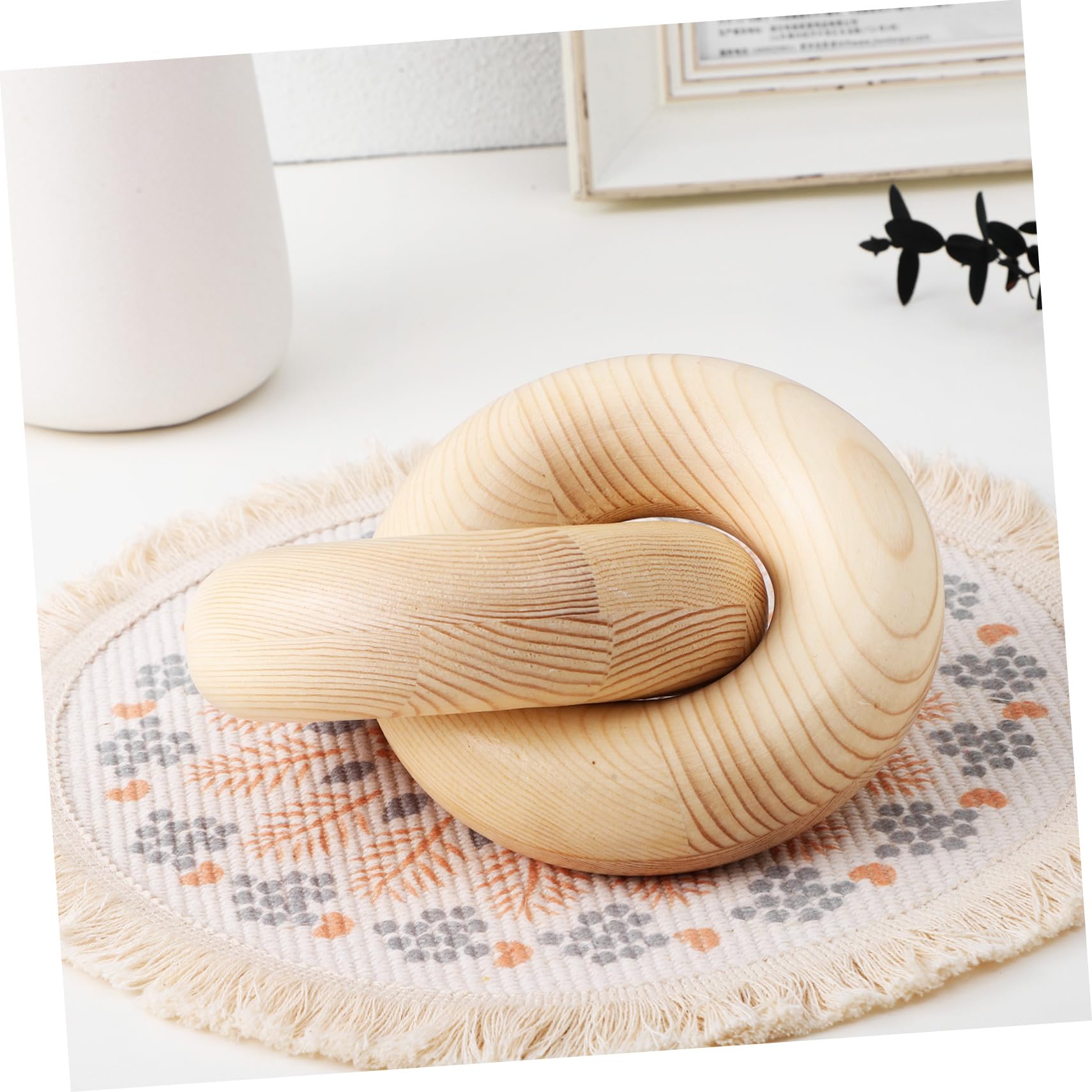 IMIKEYA Wood Knot Decor - Natural Wood Chain Link Decor, Coffee Table, Knot Shelf Ative Chain for Farmhouse Living Room Hallowee