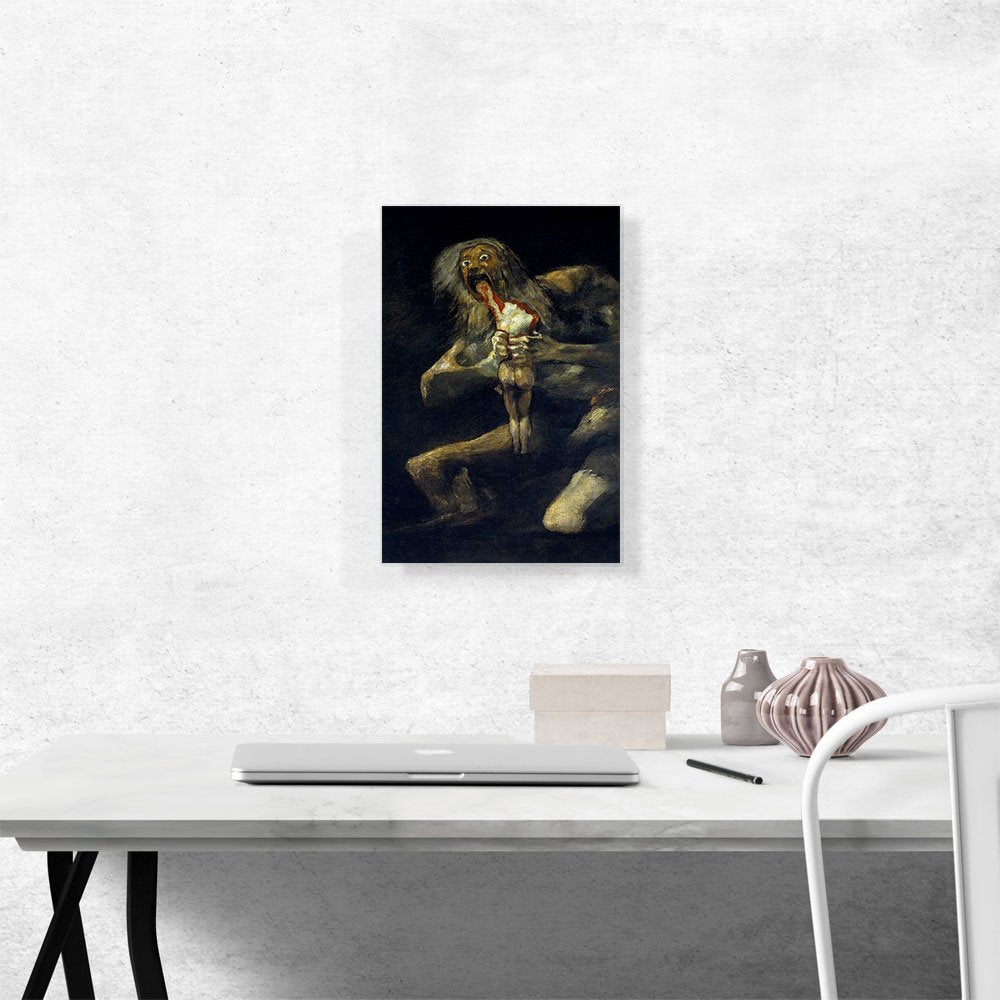 Artcanvas Saturn Devouring His Son 1823 Seen In Wall Street Movie Canvas Art Print Stretched Framed Painting Picture Poster Gicl
