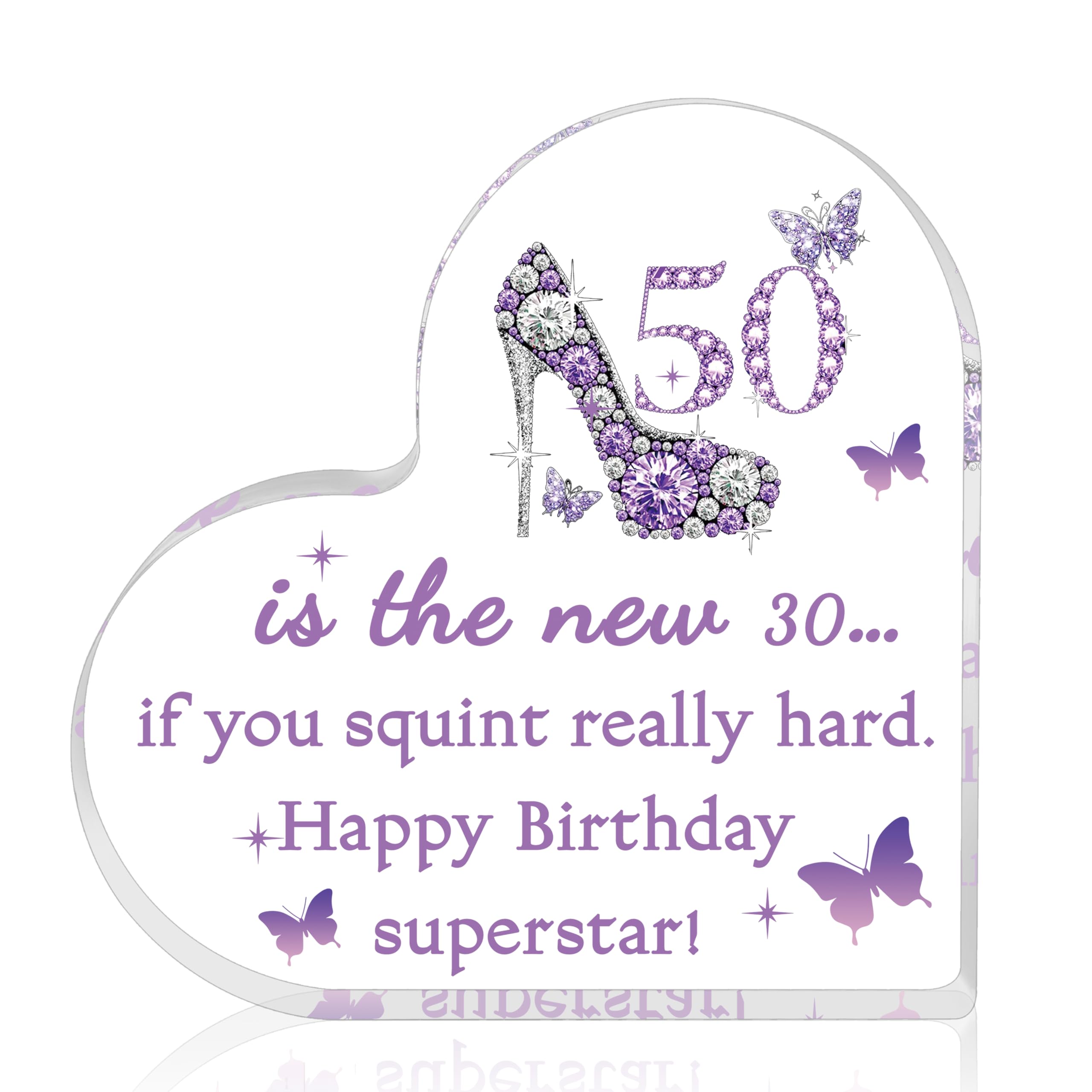 Acrylic Birthday Ornaments 50th Birthday Gift for Mother Grandma Birthda Gift 50 Birthda for Her Funny 50th Personalized Funny