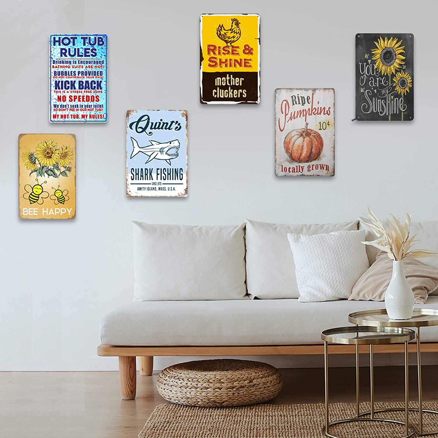 MeowPrint DRINK Mounttains Dew It't tickle your innards! wall decor Metal bar Signs Tin Sign 12 x 8In