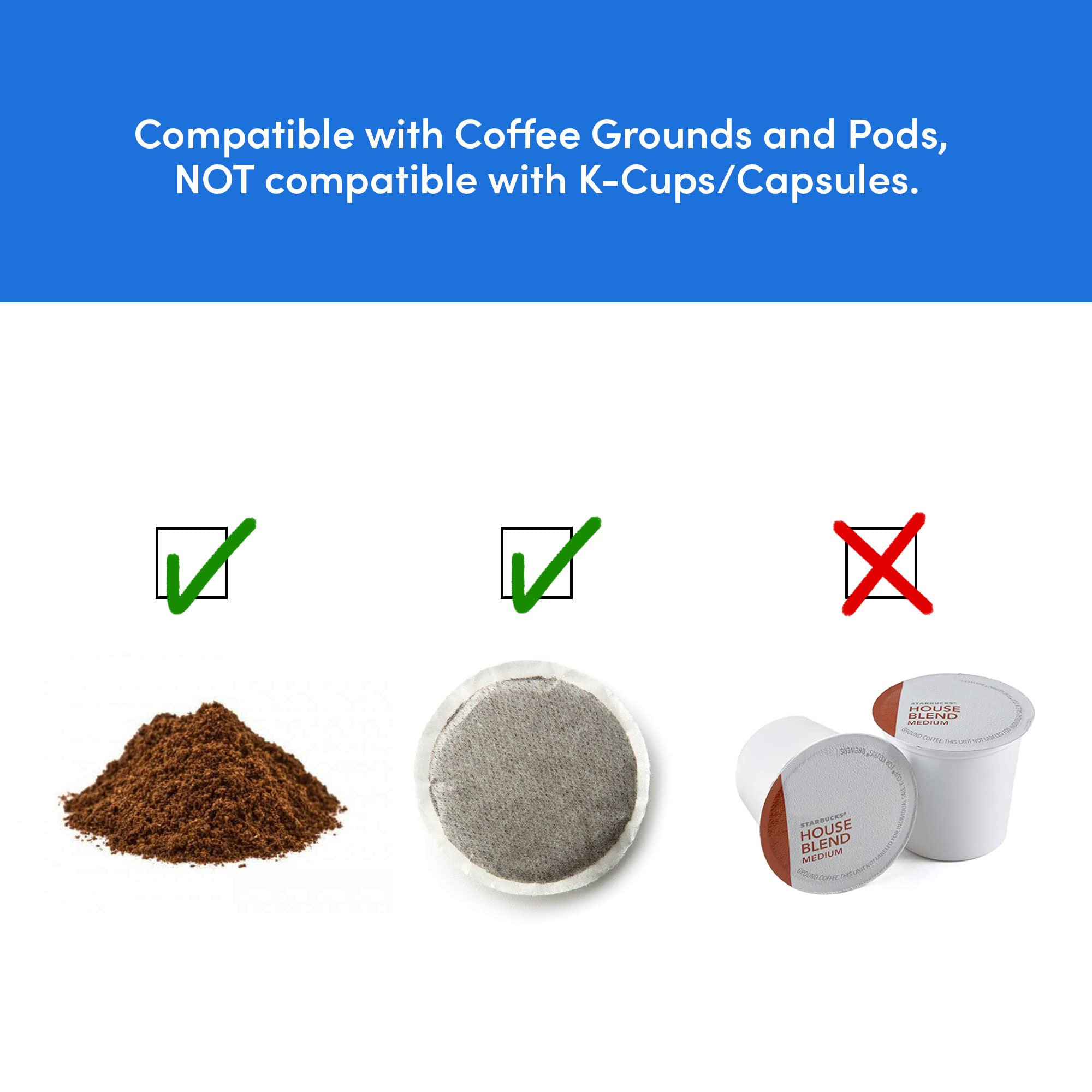 Elite Gourmet EHC111A Single-Serve Coffee Maker with 14Oz Stainless Steel Mug, Black, Compatible with Coffee Grounds, Reusable Filter