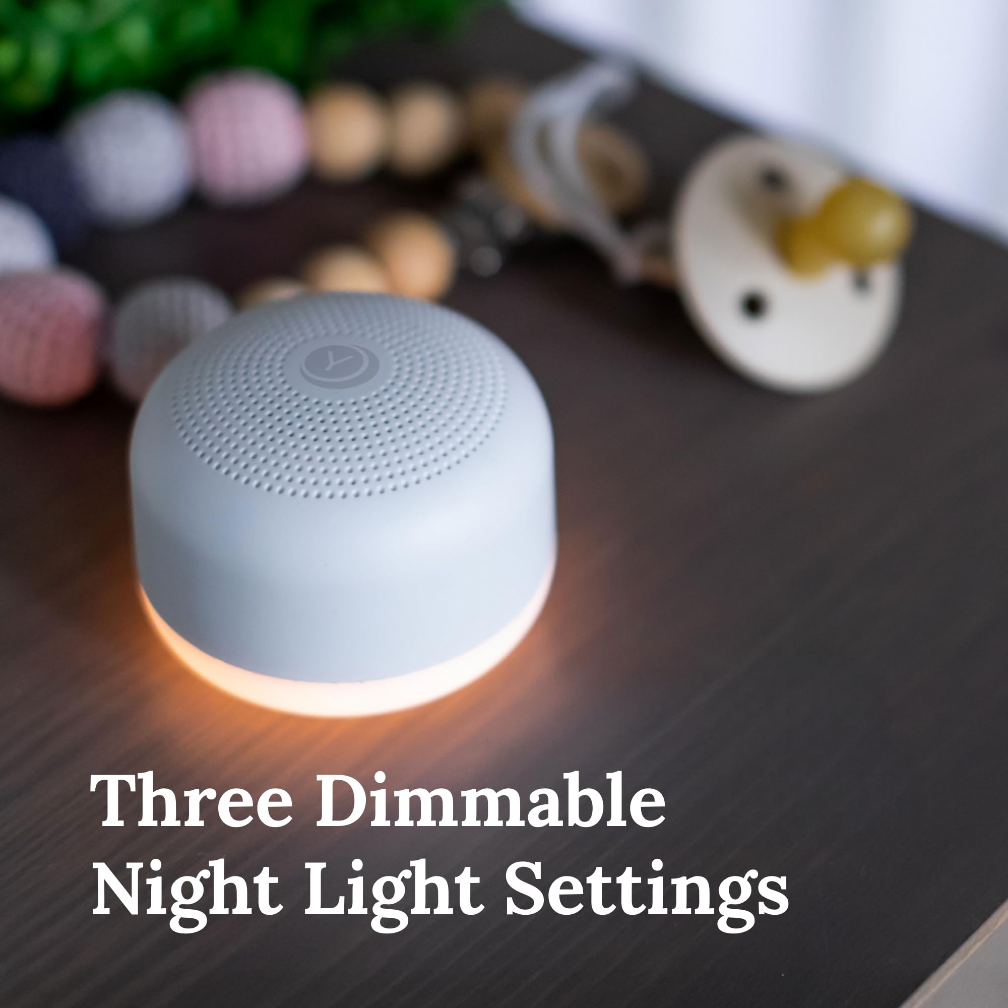 YOGASLEEP Travel Mini White Noise Machine | 6 Sounds, Soft Light | USB Rechargeable, Compact Design for Adults & Babies