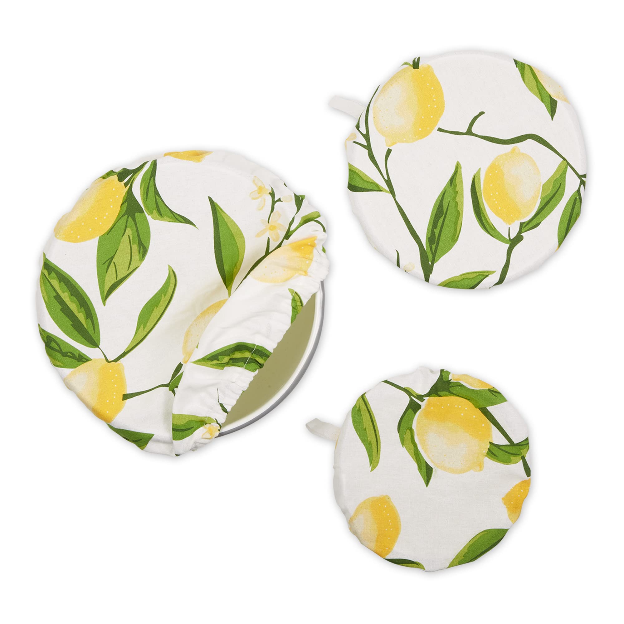 LEMON BLISS PRINT DISH COVER SET/3