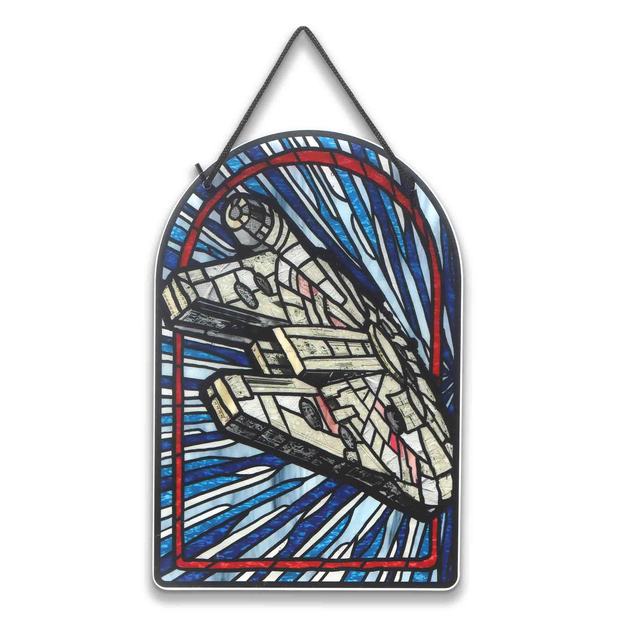 Disney Star Wars Millennium Falcon Hanging Acrylic Wall Decor - Iconic Star Wars Ship Sign for Bedroom or Movie Room