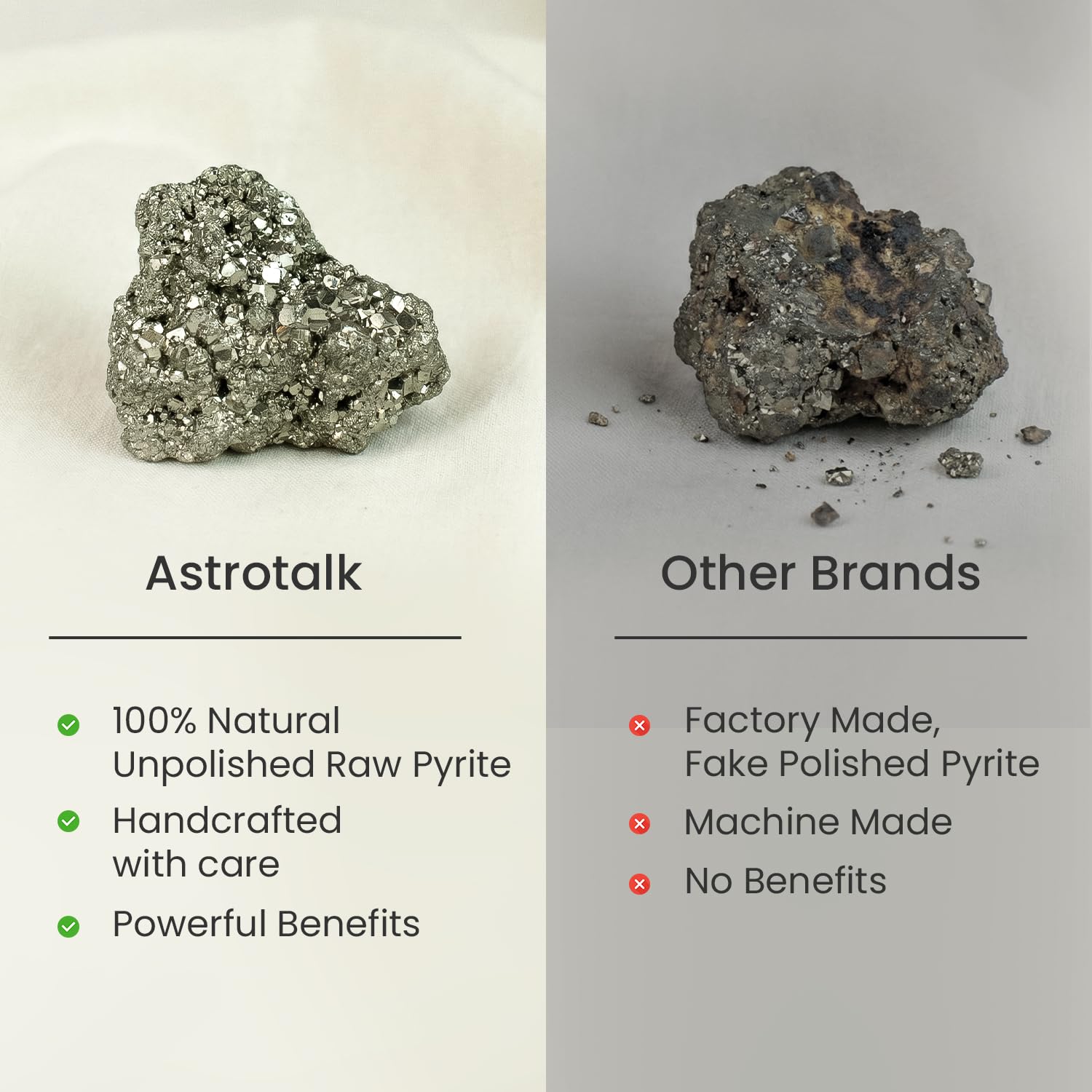 Astrotalk Raw Pyrite Stone Original | 100% Natural Pyrite Stone for Wealth & Prosperity | Energized by Top Astrologers | Financial Growth, Confidence & Success | Vastu Items for Home (75-100g)
