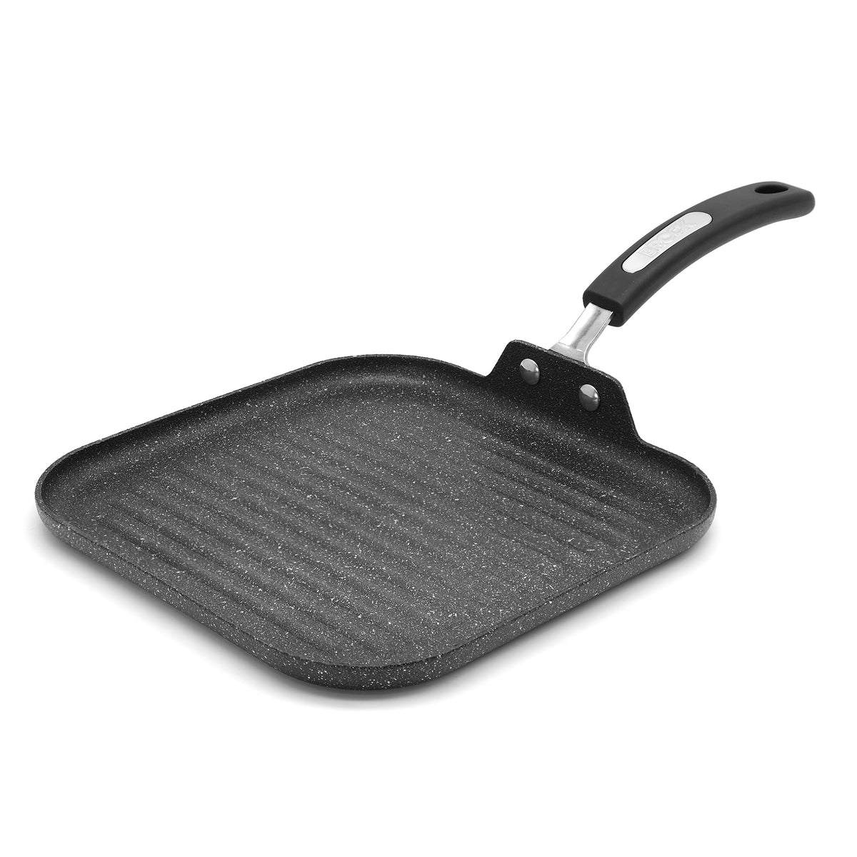 Starfrit The Rock 25Cm (10) Non-Stick Grill Pan - Durable Forged Aluminium - Oven Safe - Pfoa Free - Easy To Clean - Black
