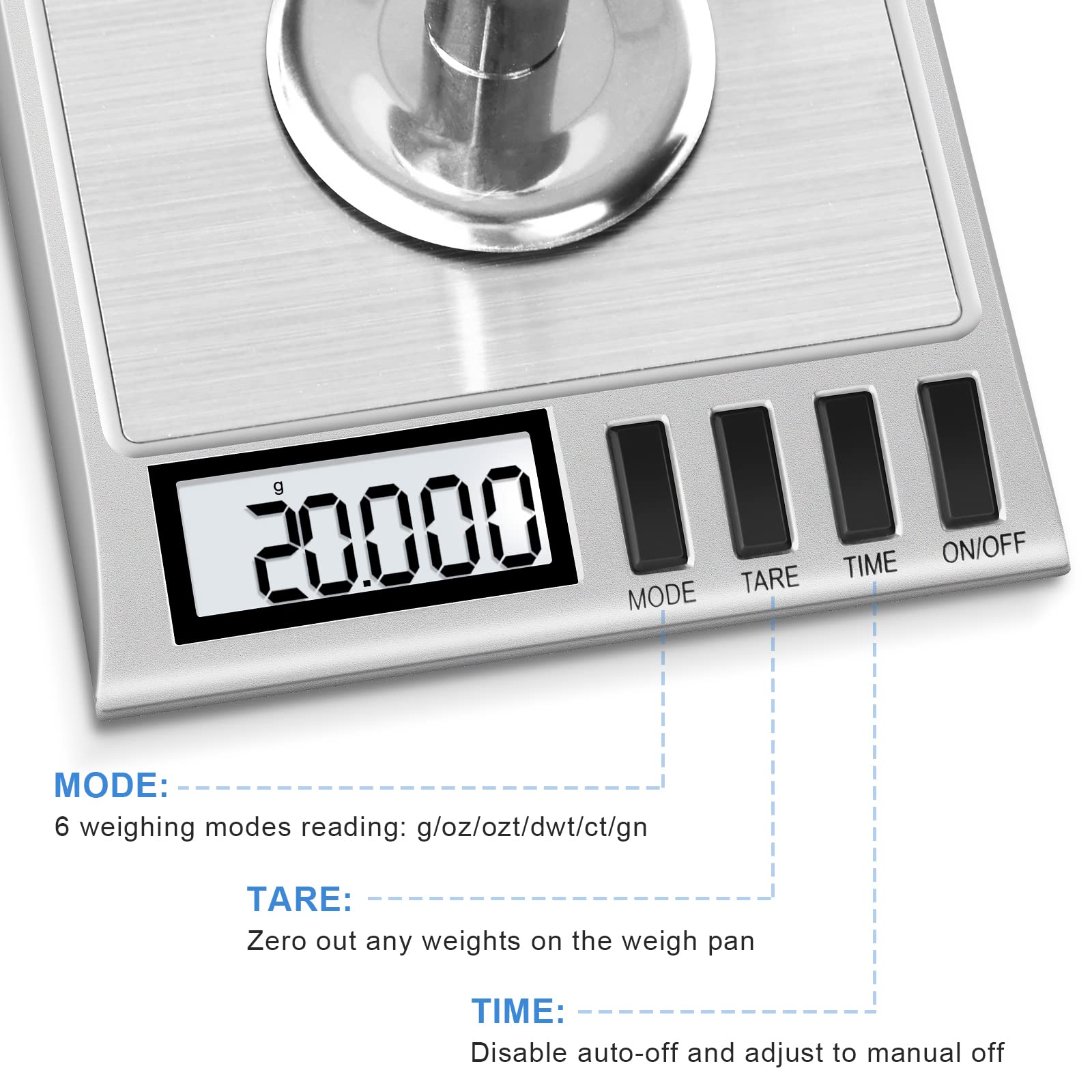 Fuzion Milligram Scale, 50G/0.001G Digital Milligram Scale With Calibration Weights, Jewelry And Gem Scale, Mg Scale For Powder