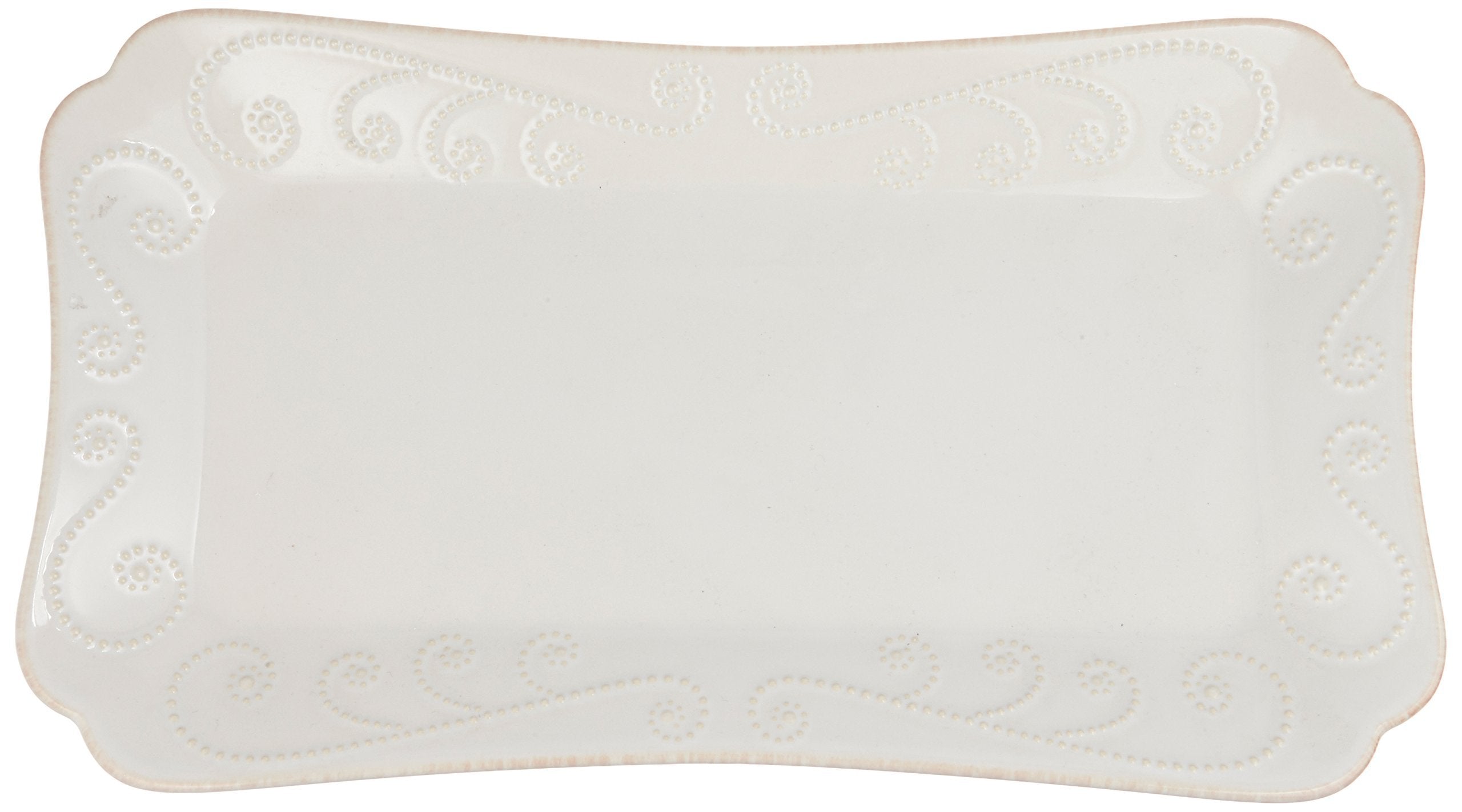 Lenox French Perle Hors D'Oeuvre Tray, 13.5-Inch, White -