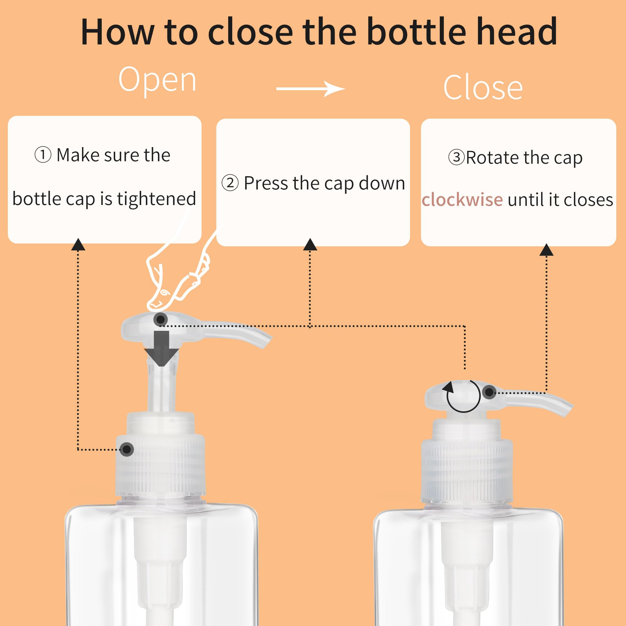 250Ml (8.5Oz) Pump Bottle Dispenser Jansburg 2 Pack Refillable Square Plastic Lotion Dispenser Empty Lotion Pump Bottle For Esse