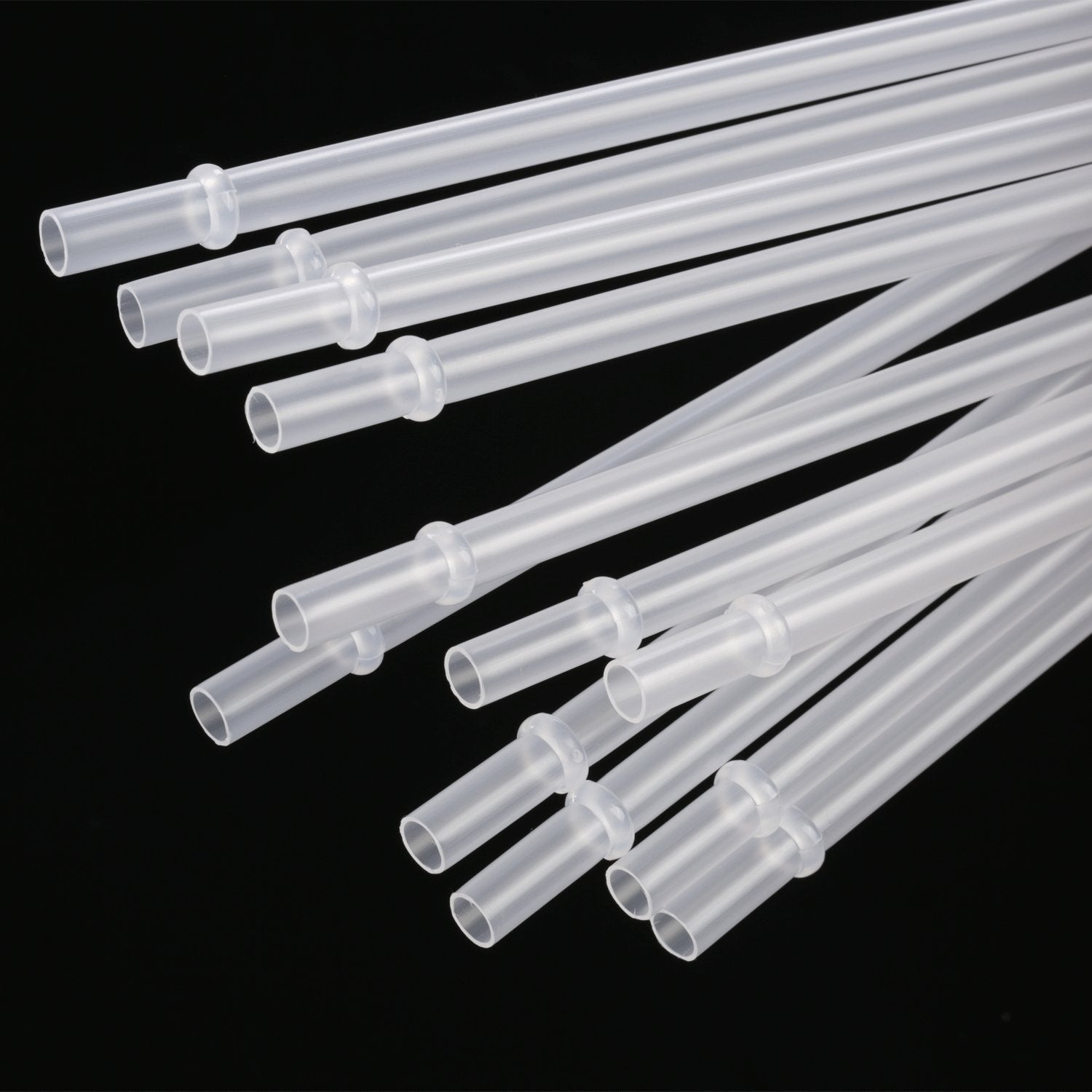 Dakoufish 15 Inch Long Reusable Clear Plastic Replacement Drinking Straws For 128 Oz & 100 Oz & 64 Oz Water Bottles,Tumblers, Se