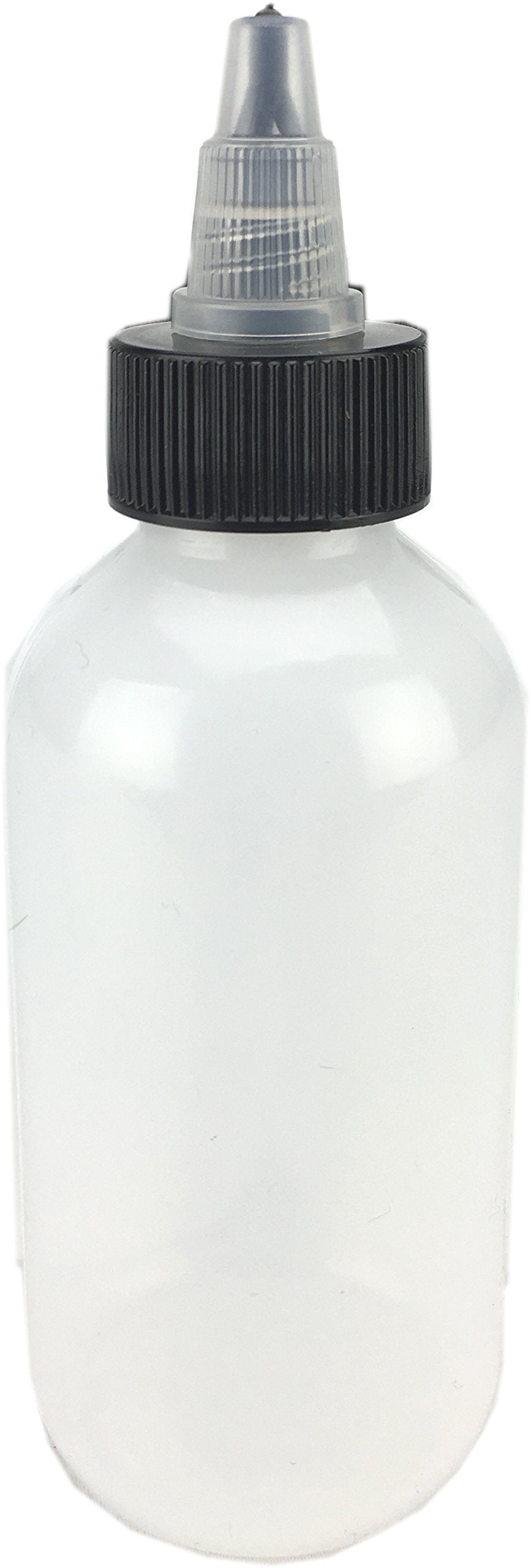 Hobbyland Squeeze Bottles, Ldpe Plastic Bottles, Natural Boston Round Bottles, Black And Natural Twist Caps (4Oz, 24/410 Neck, 6