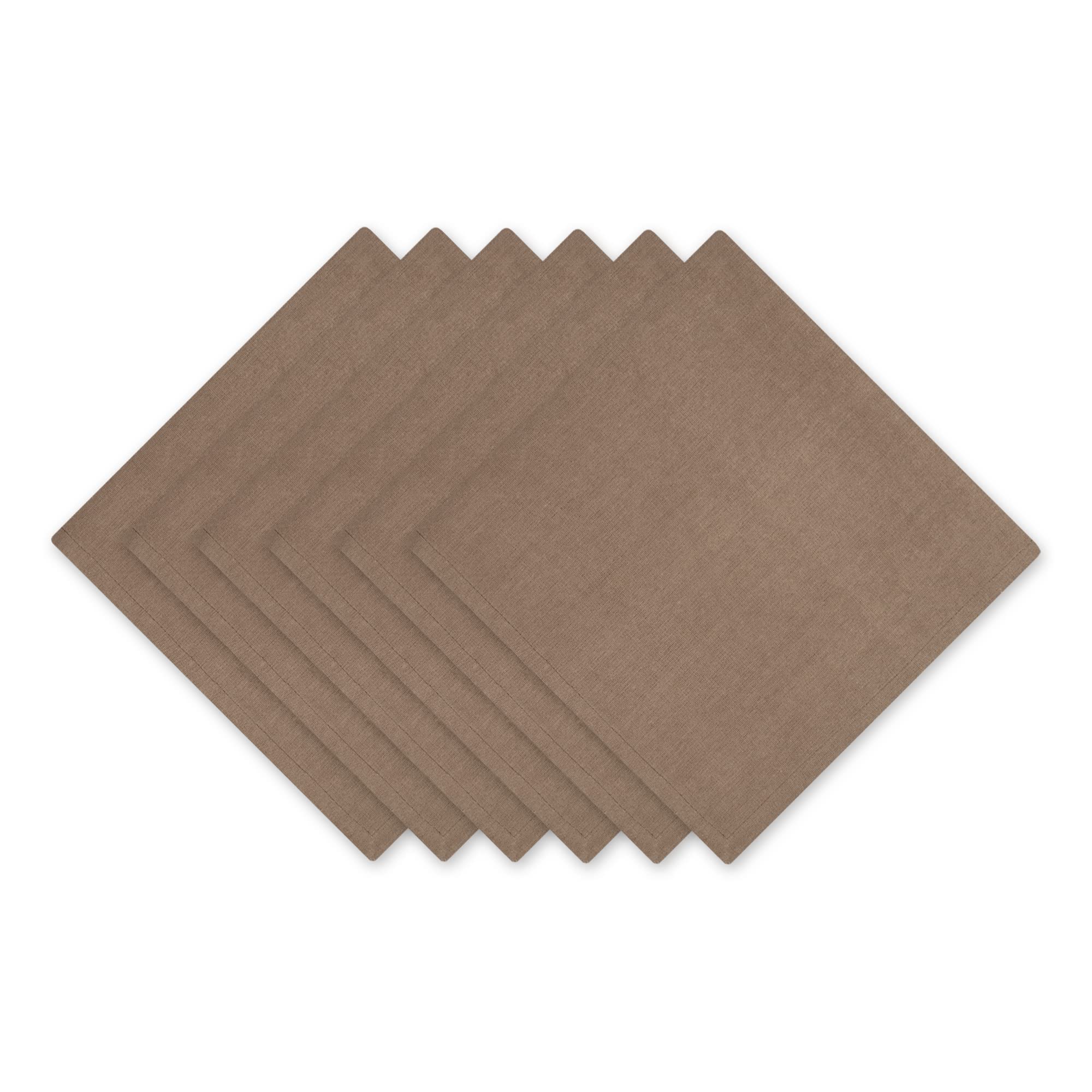 MUSHROOM SOLID NAPKIN SET/6