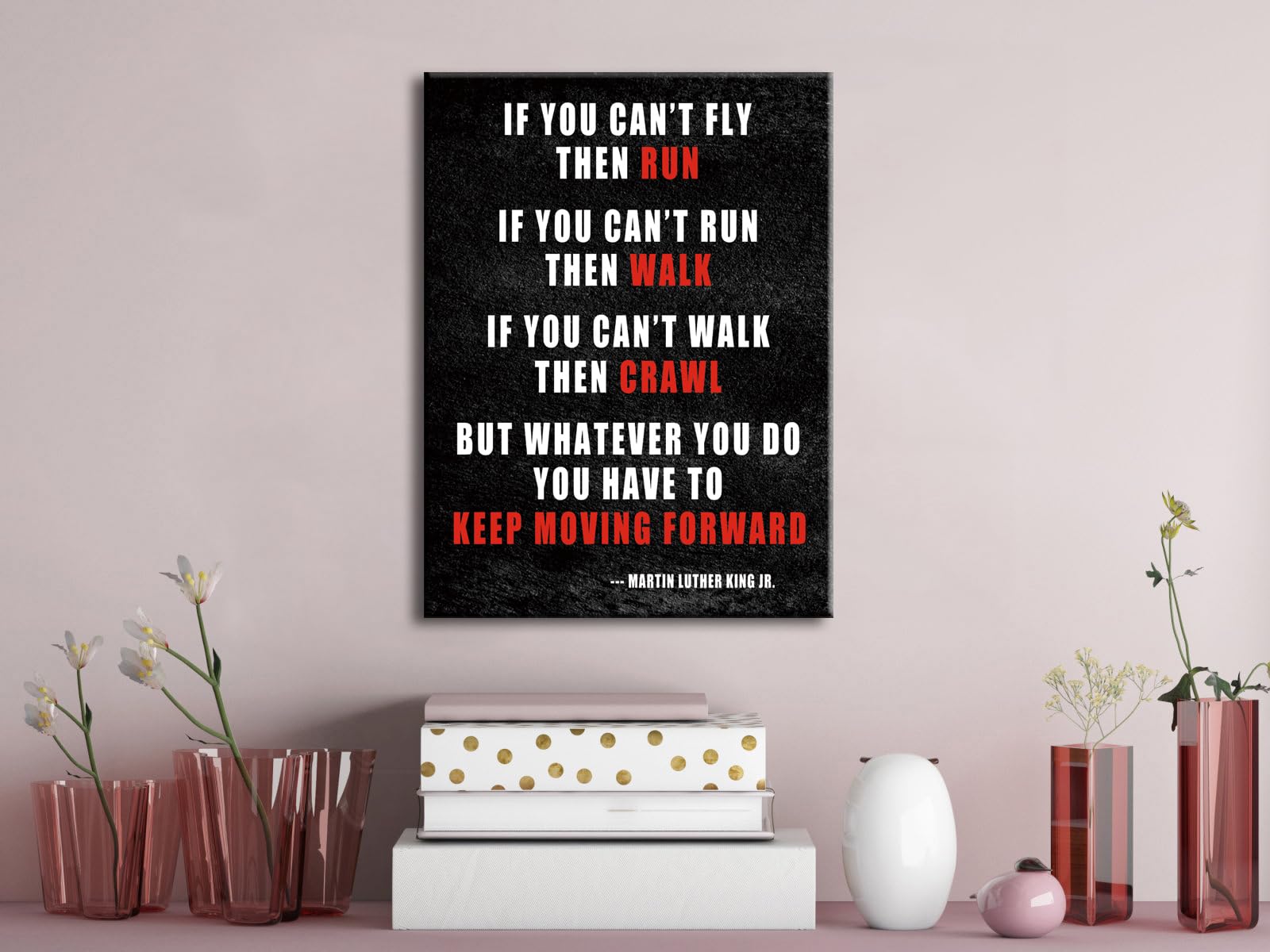 Pyradecor Keep Moving Forward Motivational Classroom Positive Quotes Inspirational Poster Canvas Prints Wall Art For Office Livi
