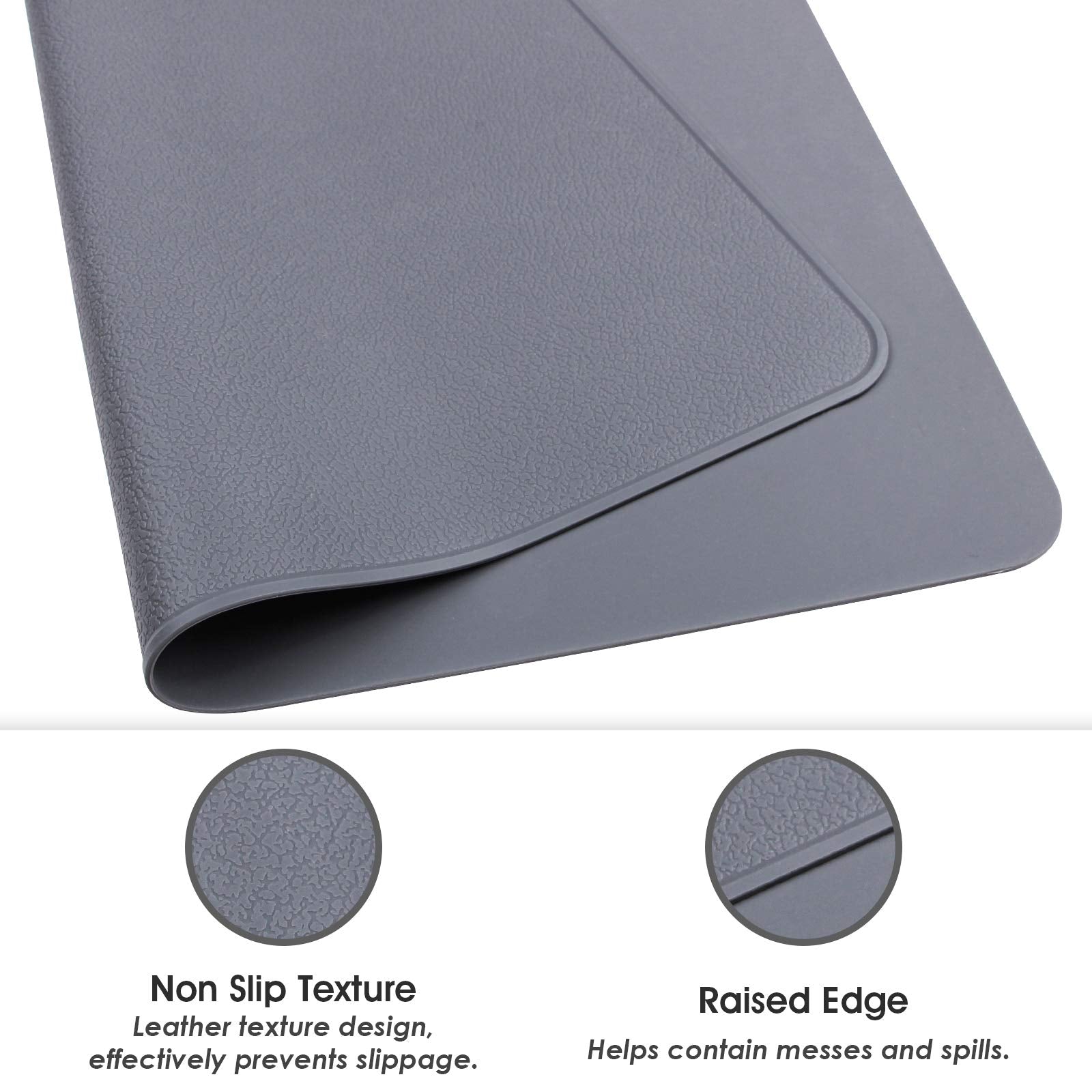 Kamehame Silicone Placemats, Placemats For Dining Table Set Of 2 Non Slip Heat Resistant Table Mats 17.5 X 11.4 Inch With Raised