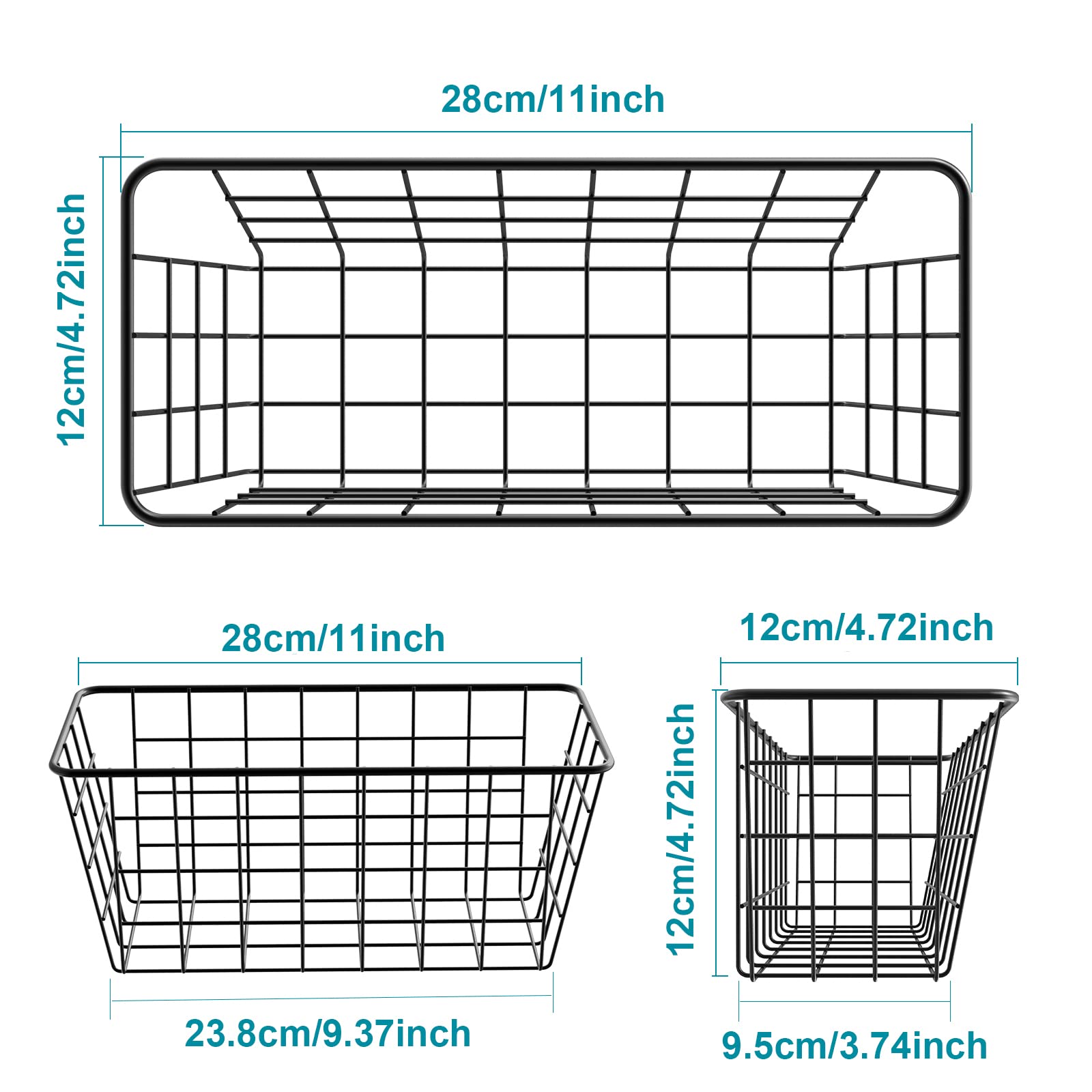 Hanging Kitchen Baskets For Storage Adhesive Small Wire Storage Baskets No Drilling Wall Mounted Shelf With Kitchen Food Pantry